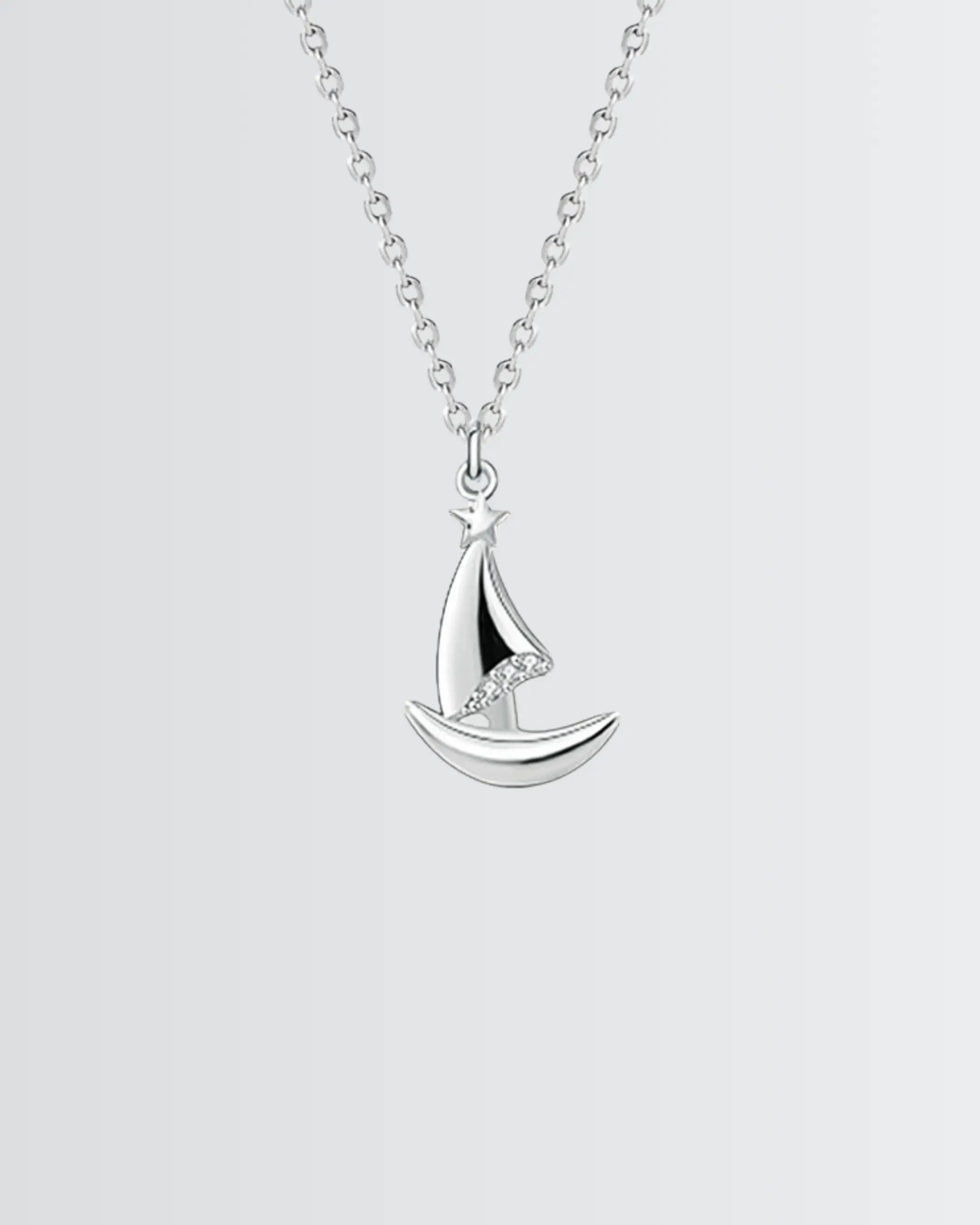 Ocean Bound Couple Necklace - Silver Necklace by BLINGLANE