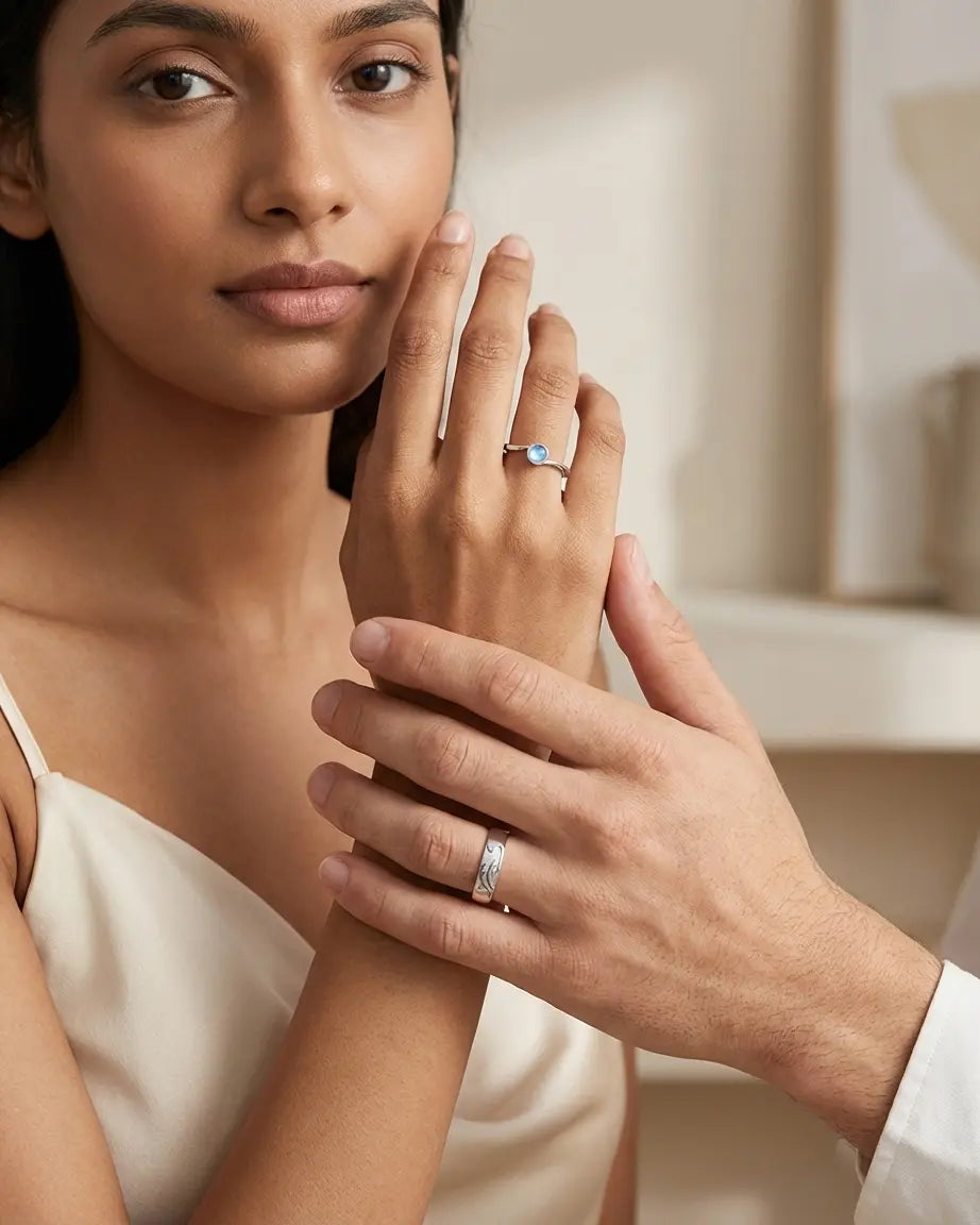 Our Silent Vow Forever Love Bands - Silver Ring by BLINGLANE