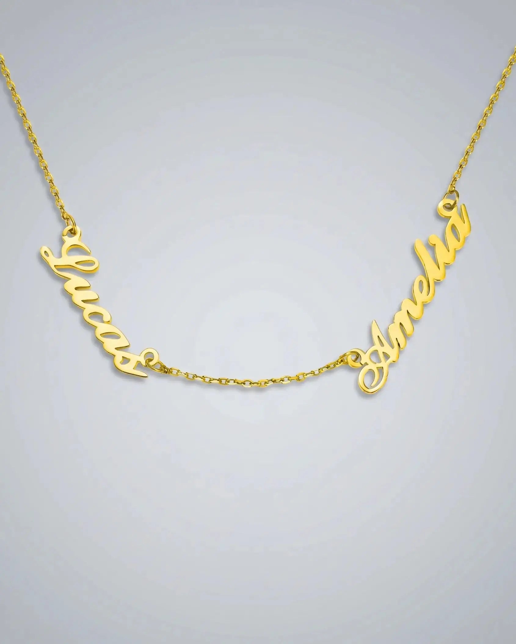 Personalize Two Names Necklace - Silver Necklace by BLINGLANE