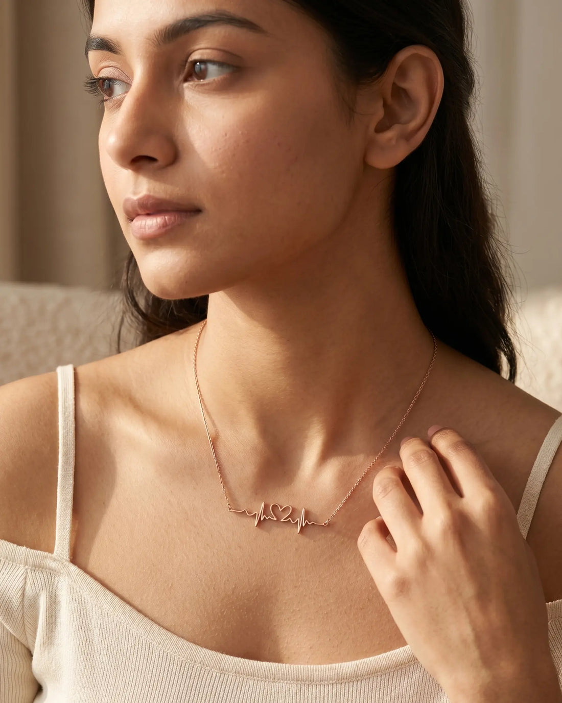 Personalize Your ECG Heart Lifeline Necklace - Fashion Necklace by BLINGLANE