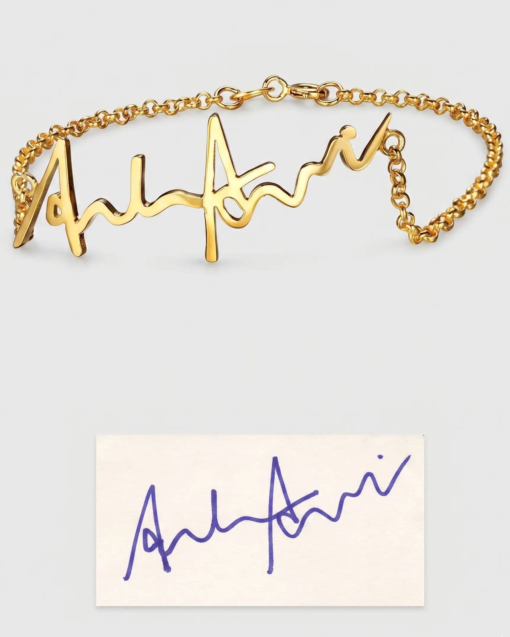 Personalize Your Handwritten Signature Bracelet - Silver Bracelet by BLINGLANE