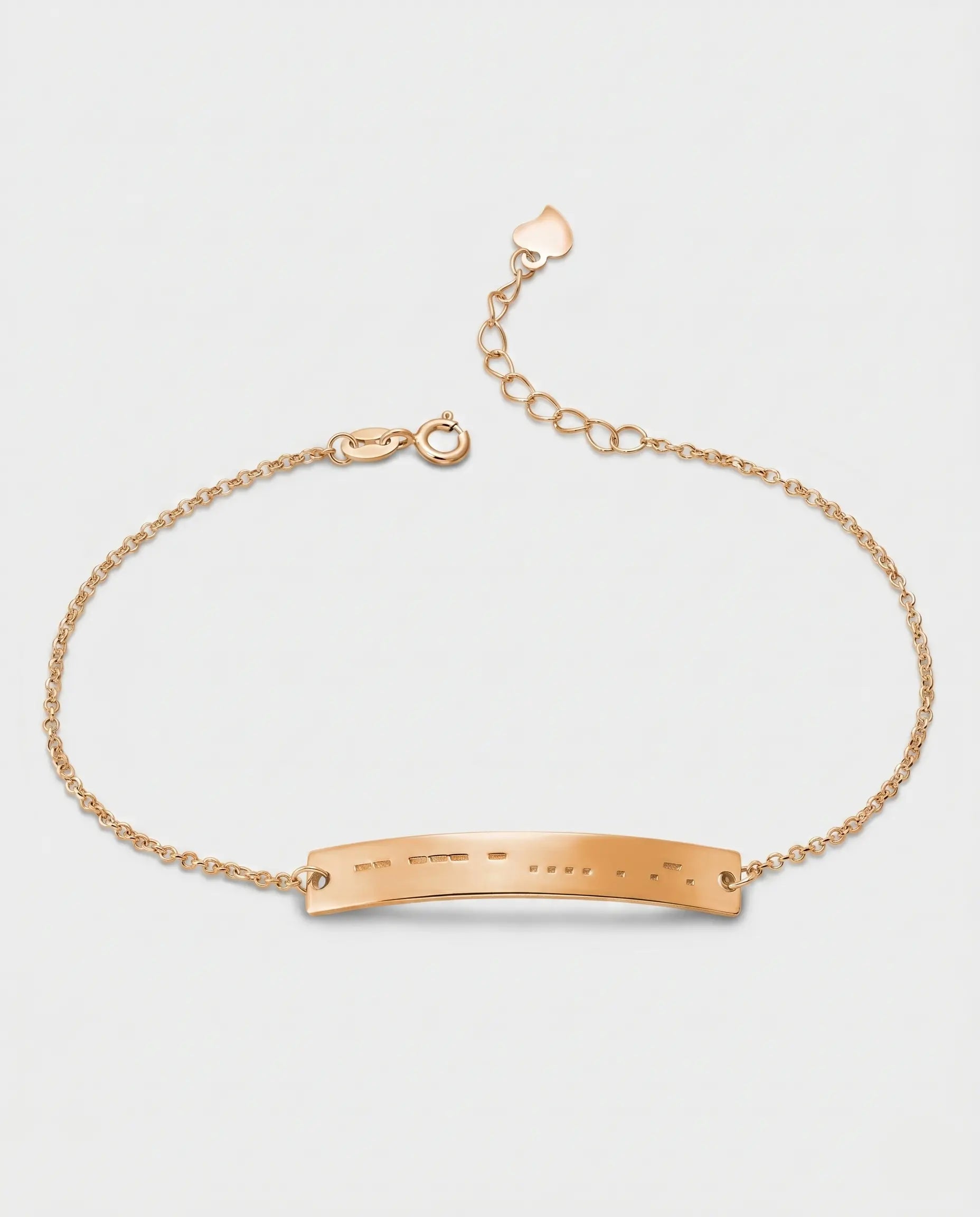 Personalize Your Morse Code Bar Bracelet - Silver Bracelet by BLINGLANE