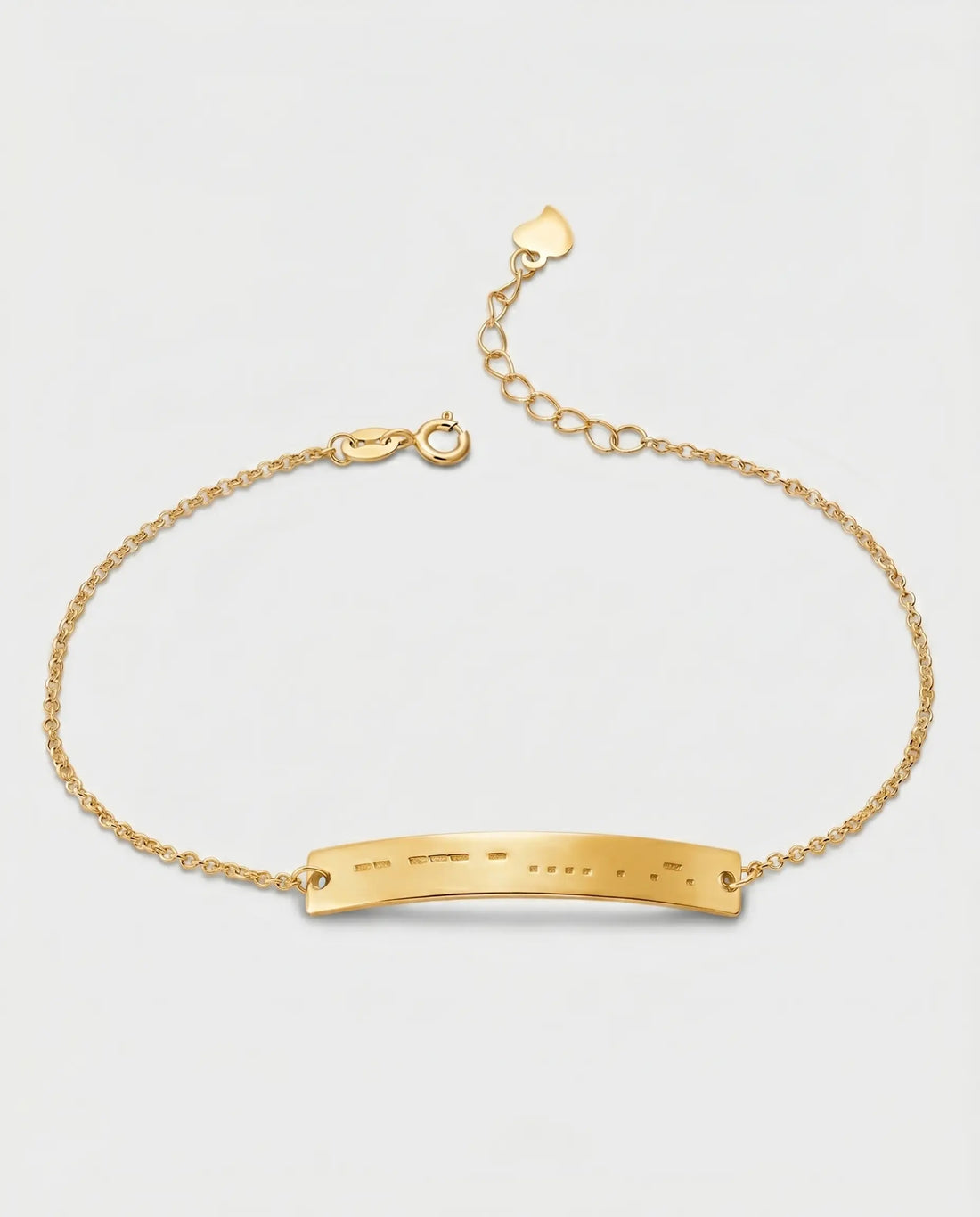 Personalize Your Morse Code Bar Bracelet - Silver Bracelet by BLINGLANE