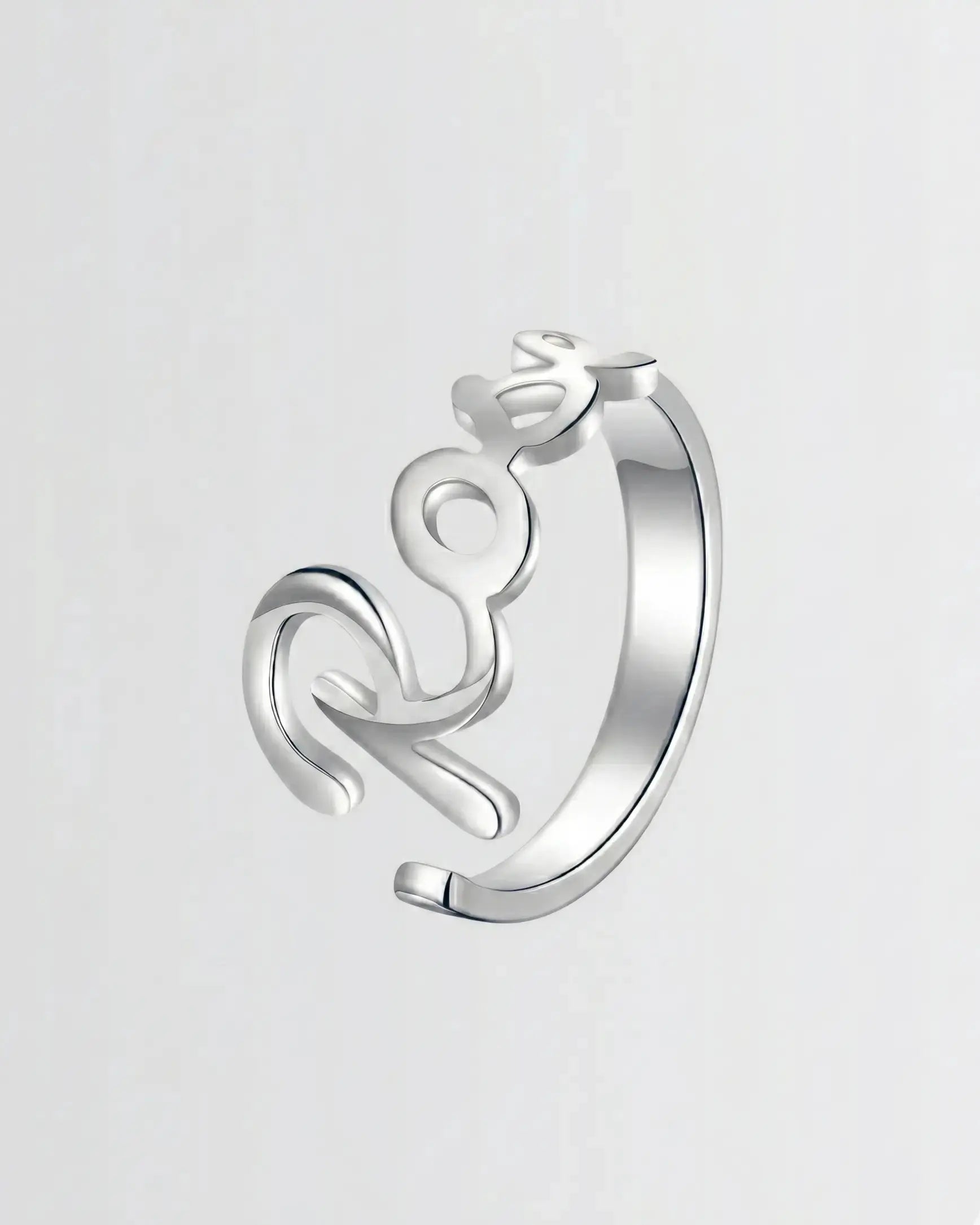 Personalize Your Name Bold Ring - Silver Ring by BLINGLANE