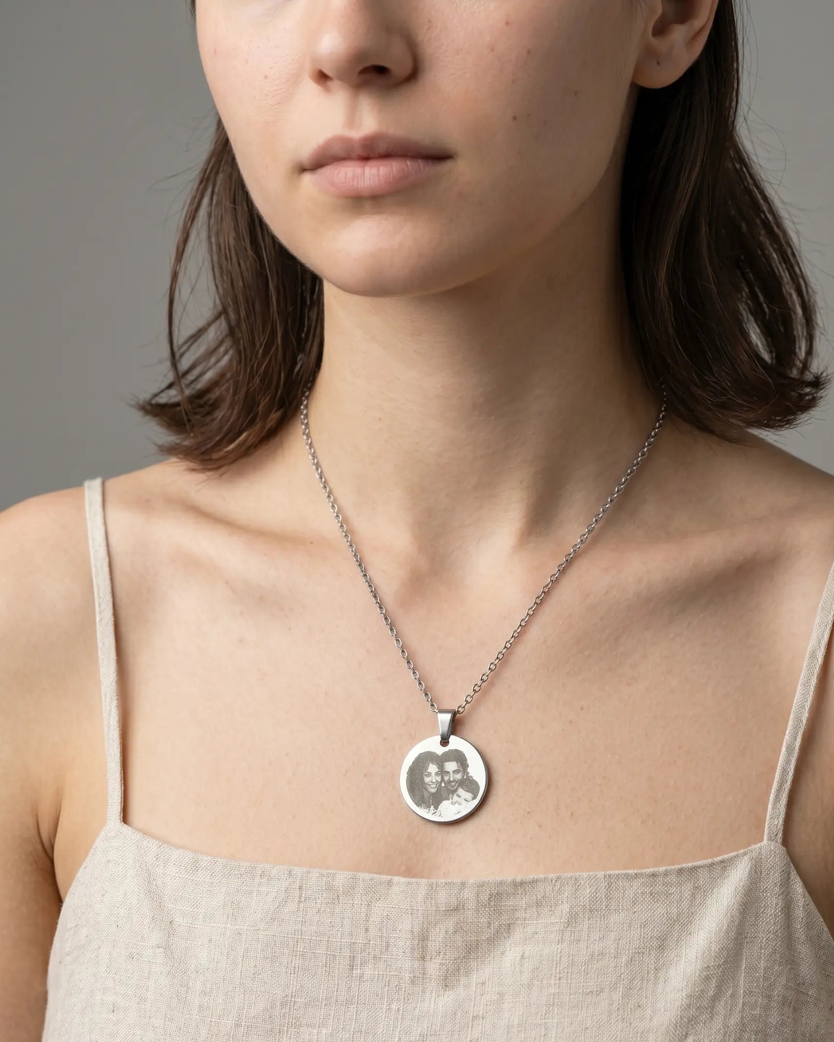 Personalize Your Photo & Message Engraved Necklace - Fashion Necklace by BLINGLANE