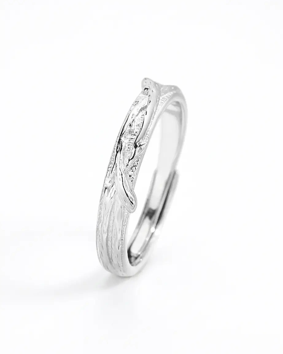 Petals Of Promise Forever Love Bands - Silver Ring by BLINGLANE