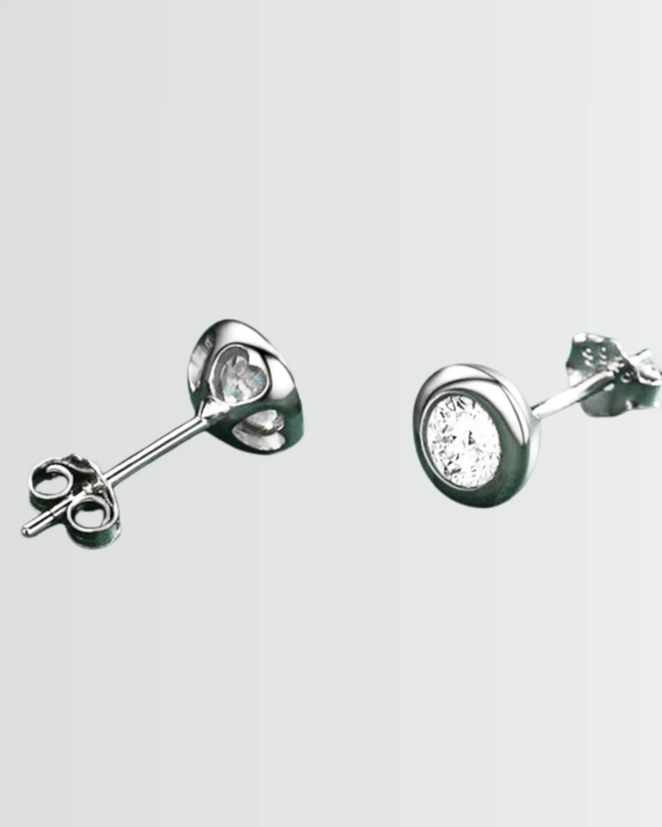Purely Polished Minimal Studs - Silver Earrings by BLINGLANE