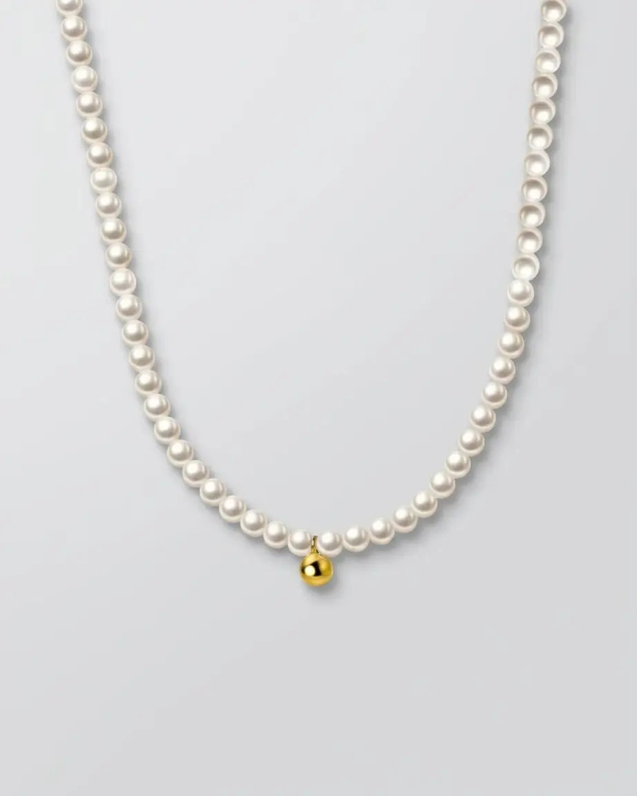 Purely Yours Pearl Necklace - Silver Necklace by BLINGLANE