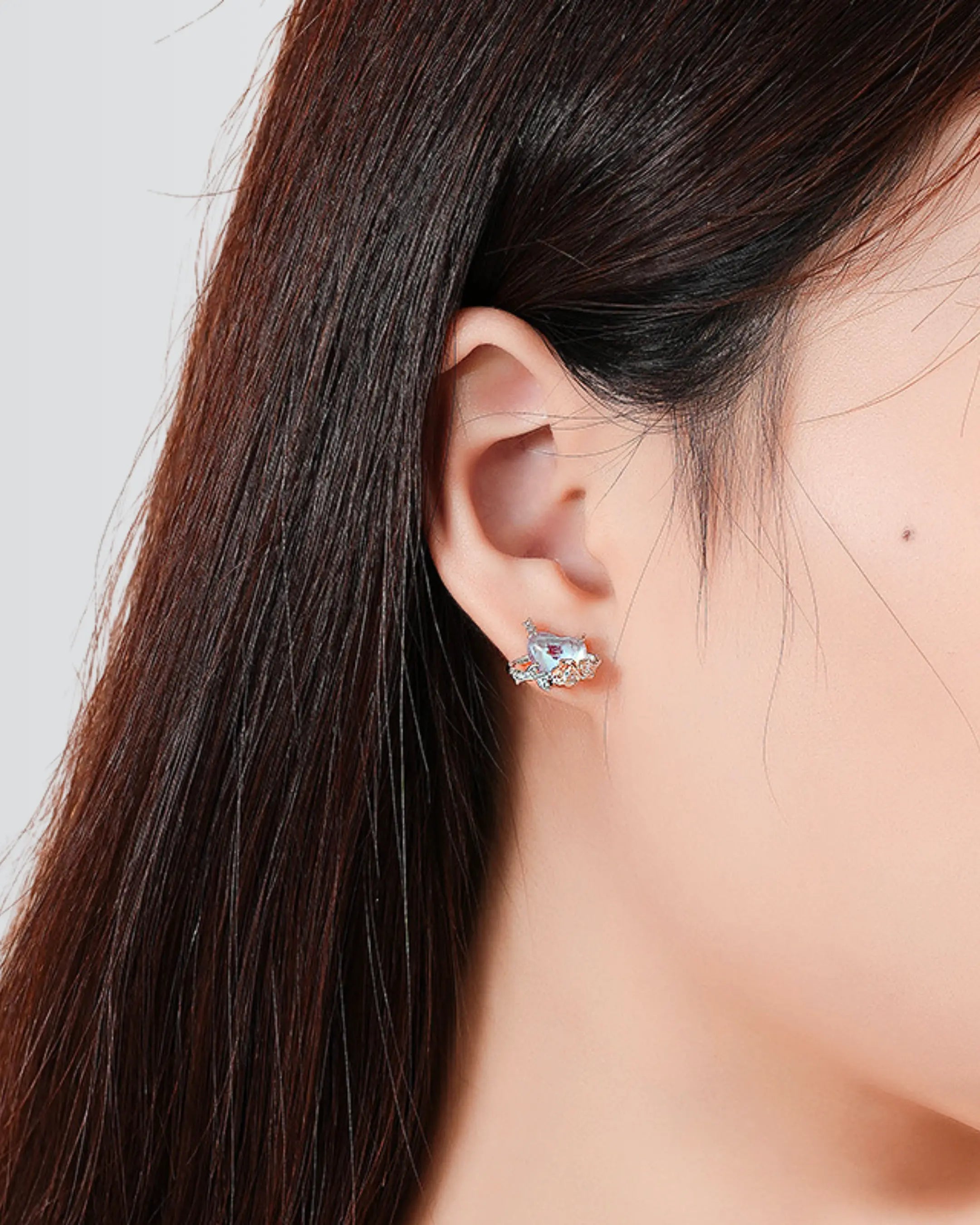 Rosette Romance Studs - Silver Earrings by BLINGLANE