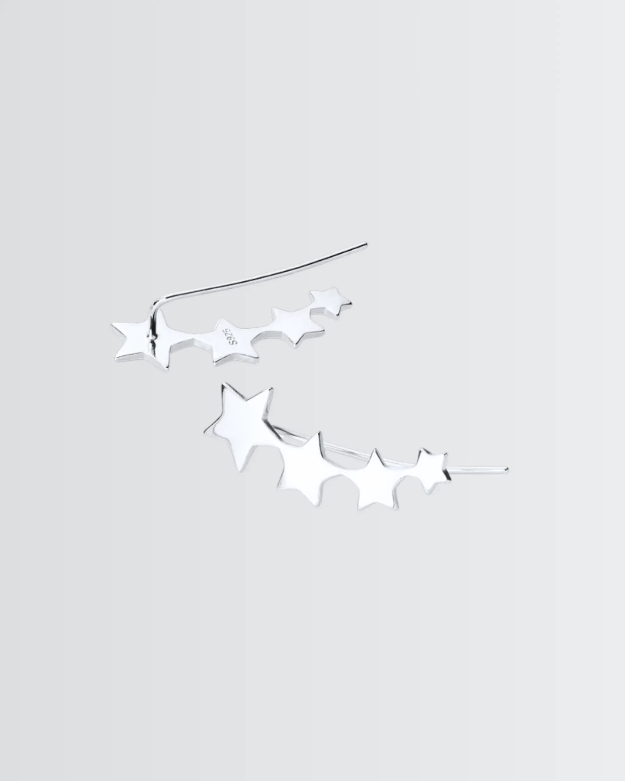 Shooting Stars Ear Climbers - Silver Earrings by BLINGLANE