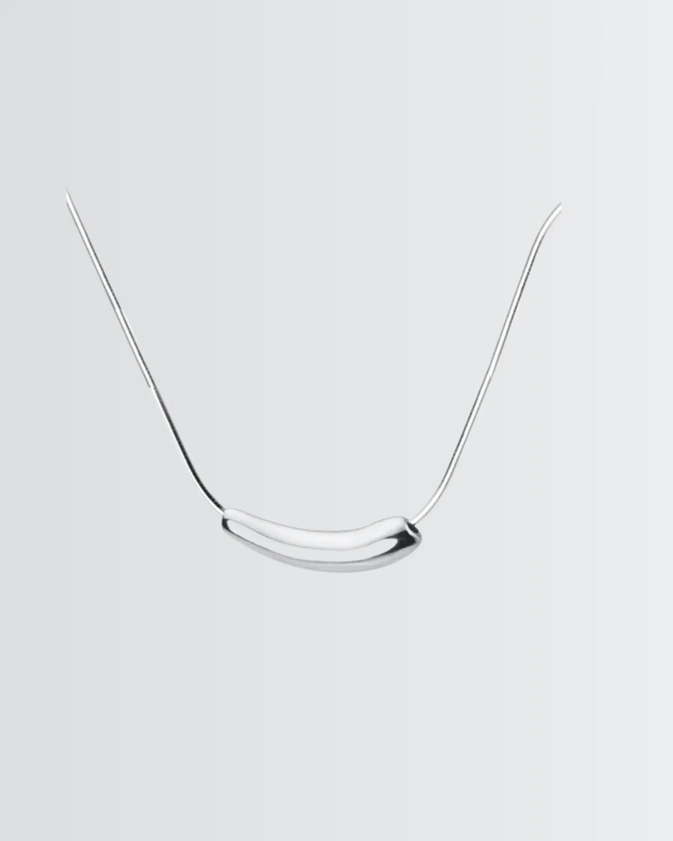 Sleek Radiance Necklace - Silver Necklace by BLINGLANE