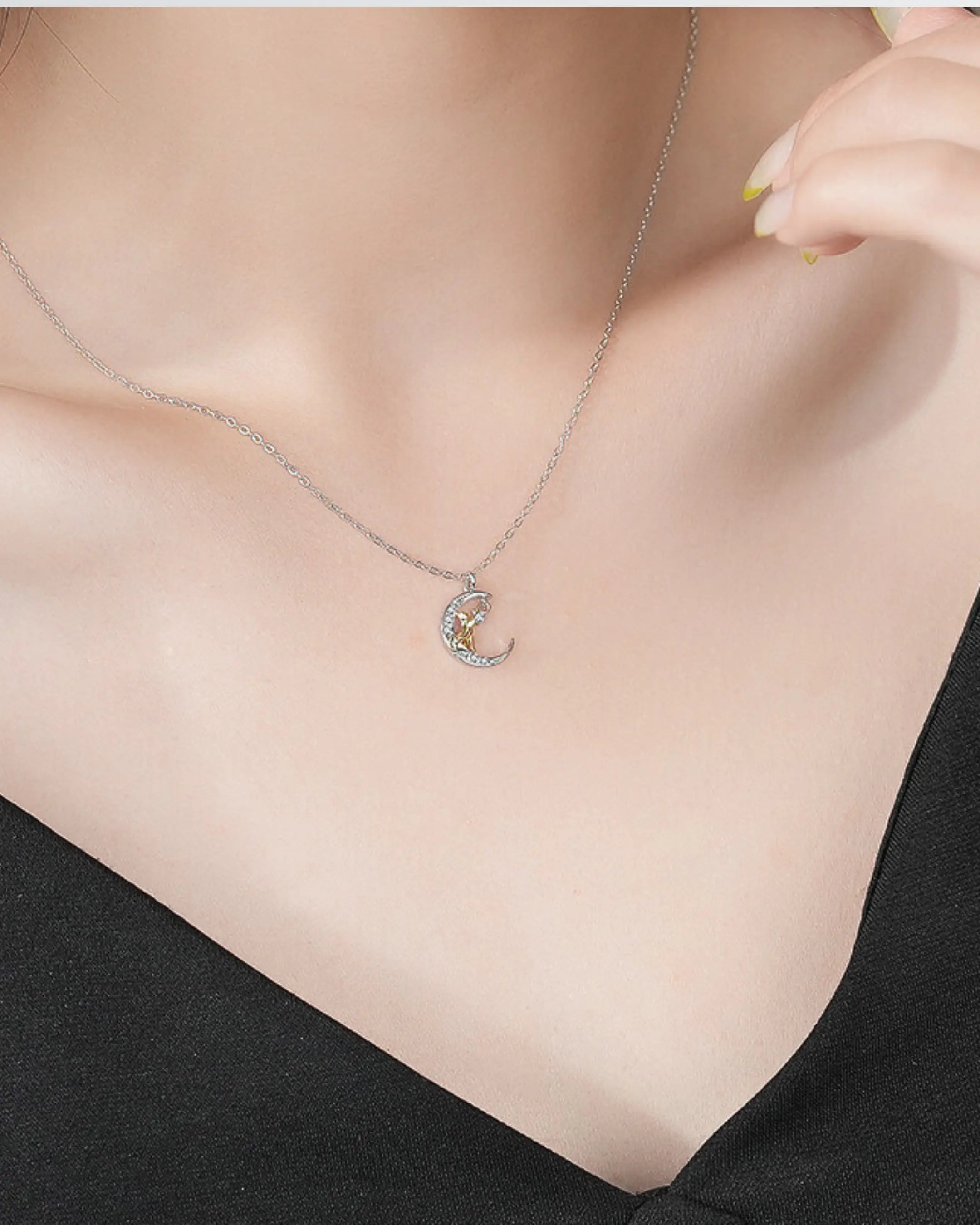 Stargazing Kitty Necklace - Silver Necklace by BLINGLANE