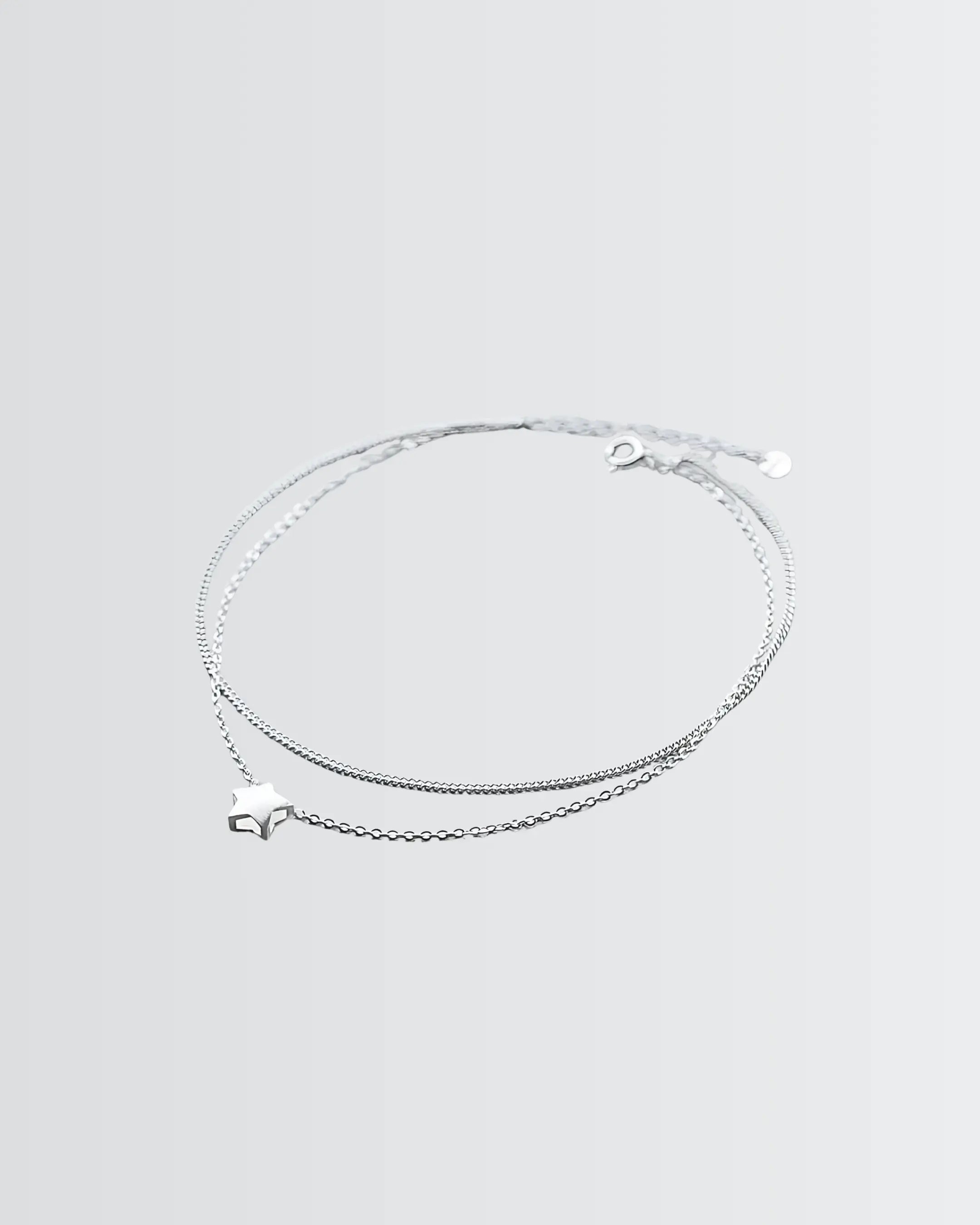Starlight Layered Anklet - Silver Anklet by BLINGLANE