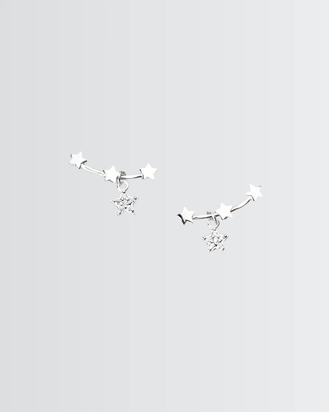 Starlite Minimal Studs - Silver Earrings by BLINGLANE