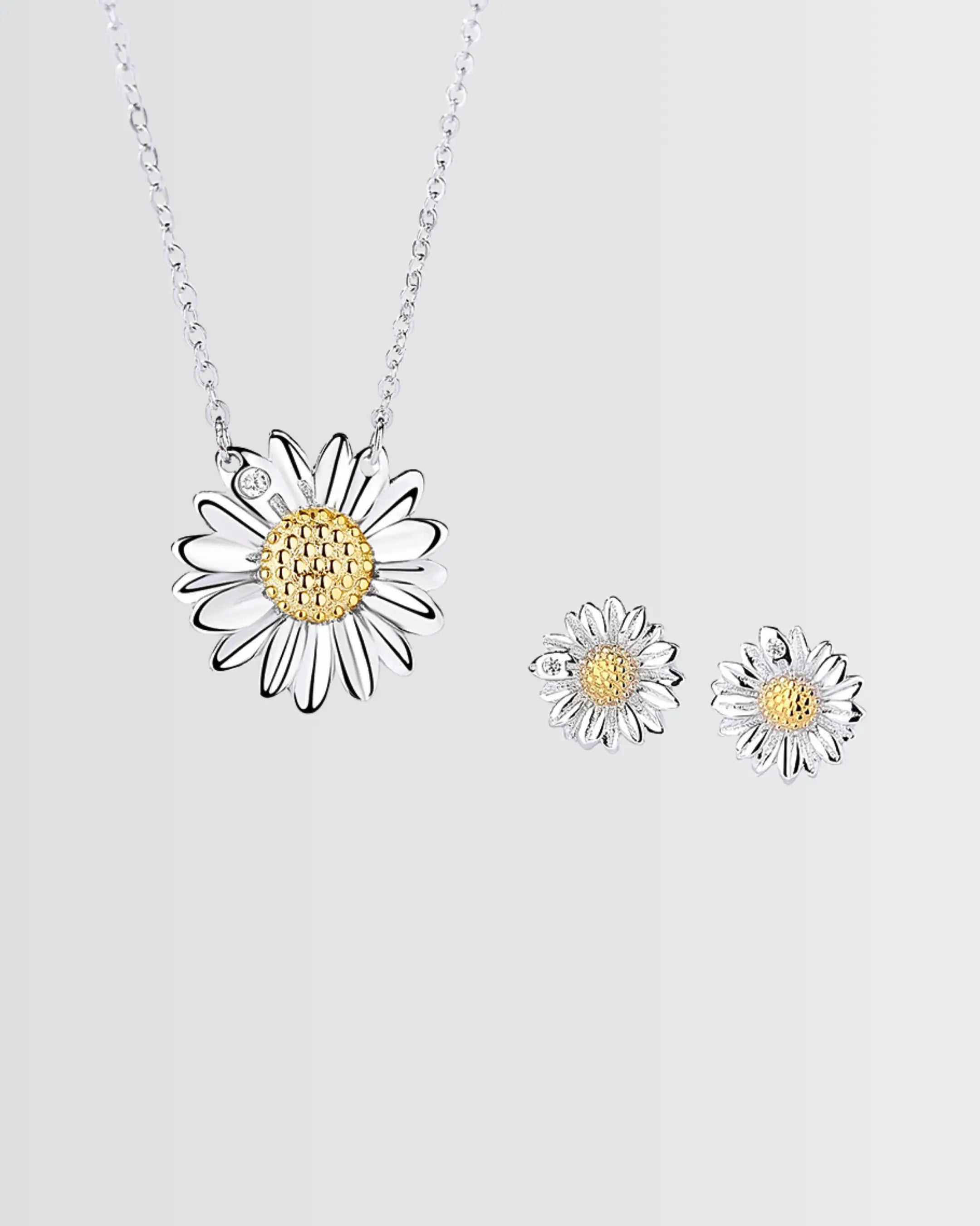 Sunflower Dreams Necklace - Silver Necklace by BLINGLANE