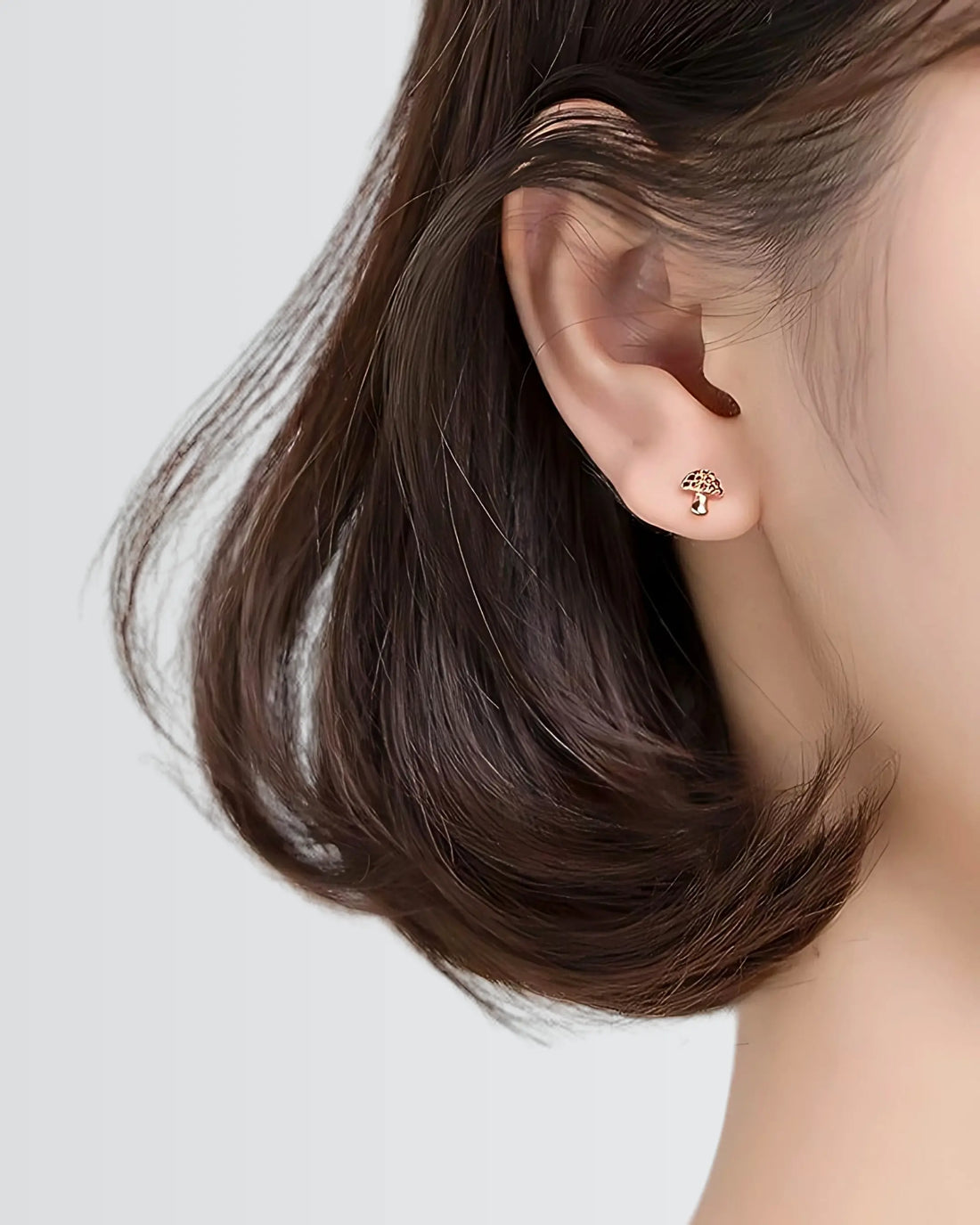 Super Mushroom Studs - Silver Earrings by BLINGLANE