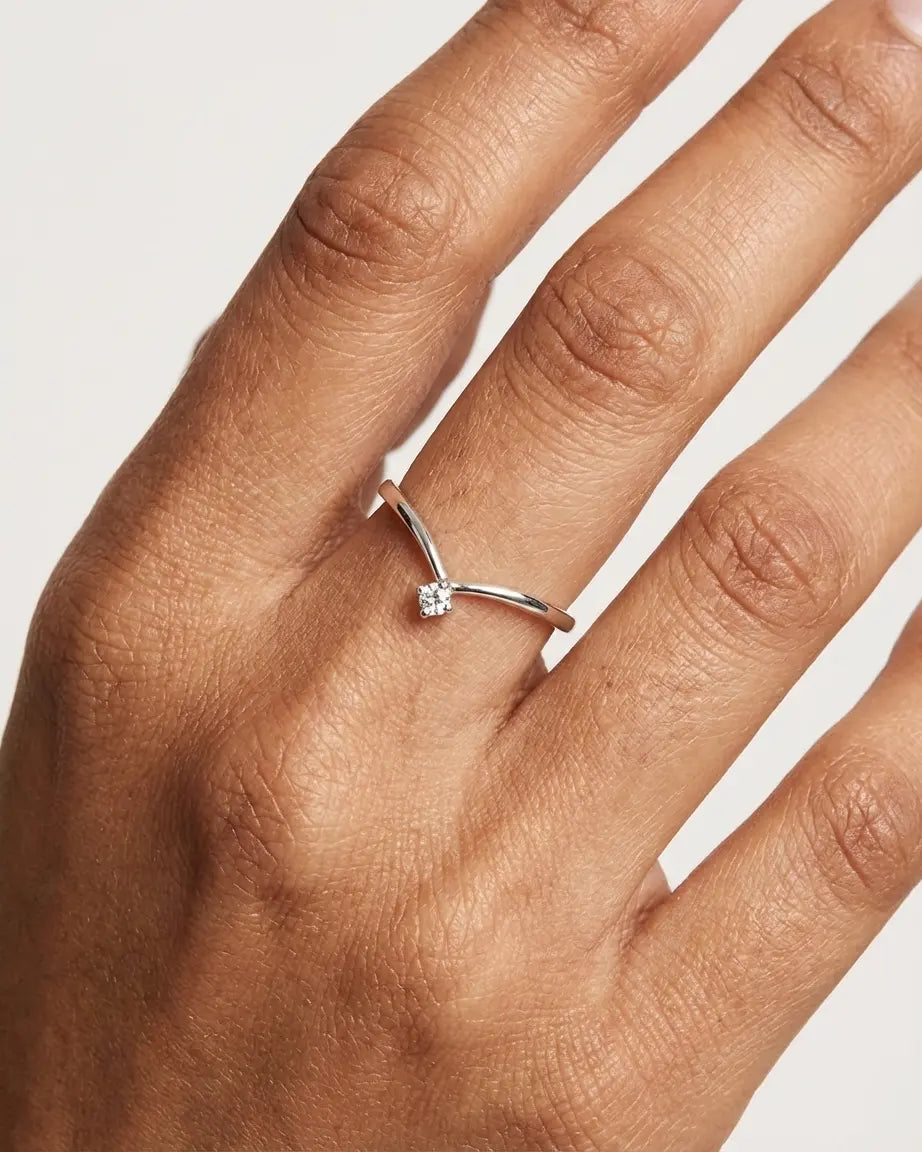 Tantalizing Solitaire Ring - Silver Ring by BLINGLANE
