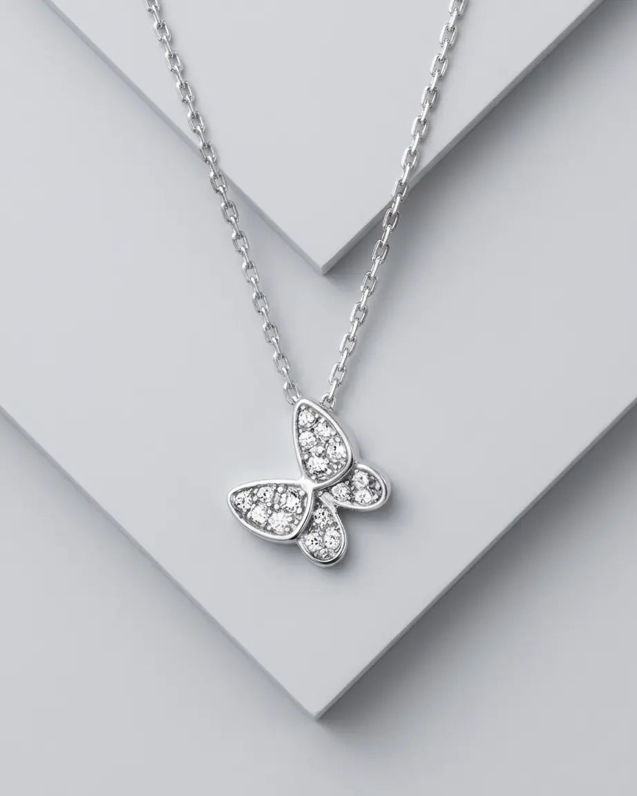 The Blingfly Minimal Necklace - Silver Necklace by BLINGLANE