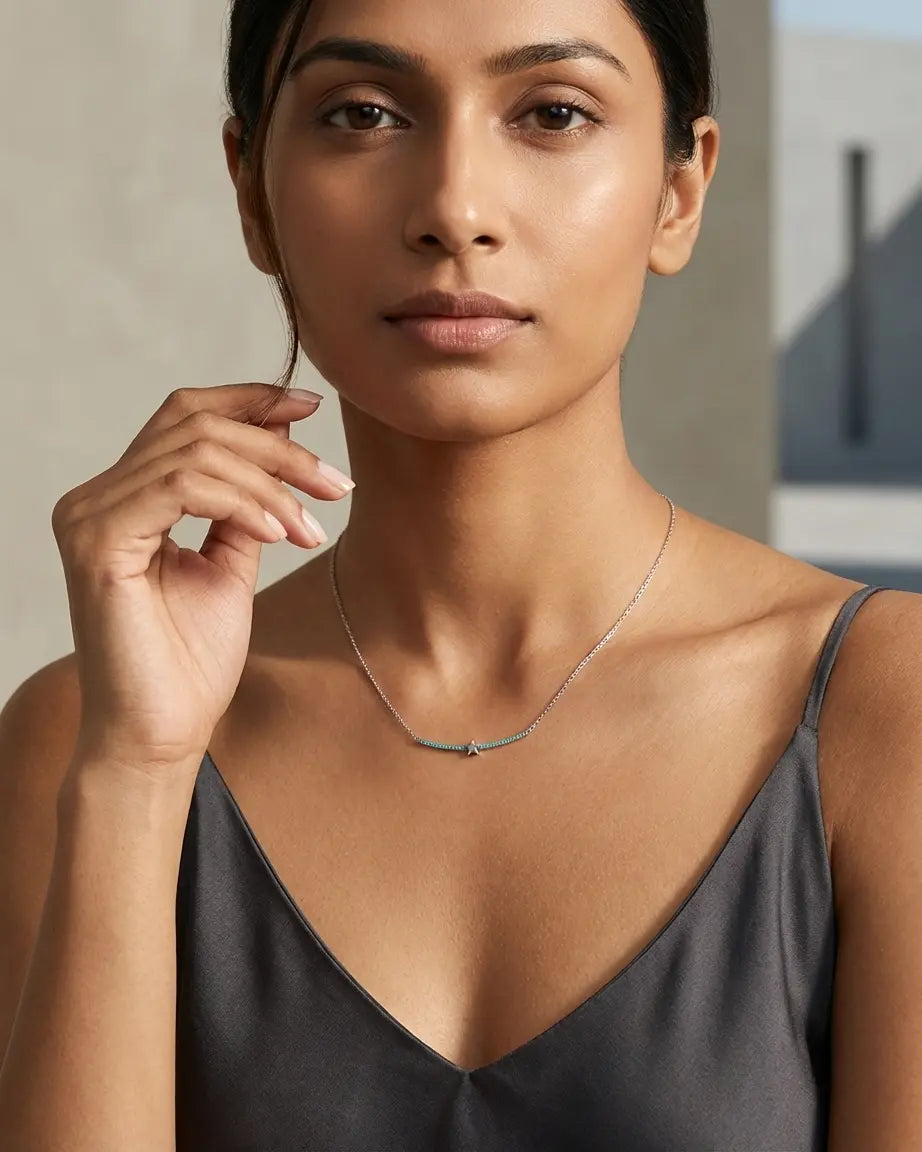 The Sweet Star Bling Necklace - Silver Necklace by BLINGLANE
