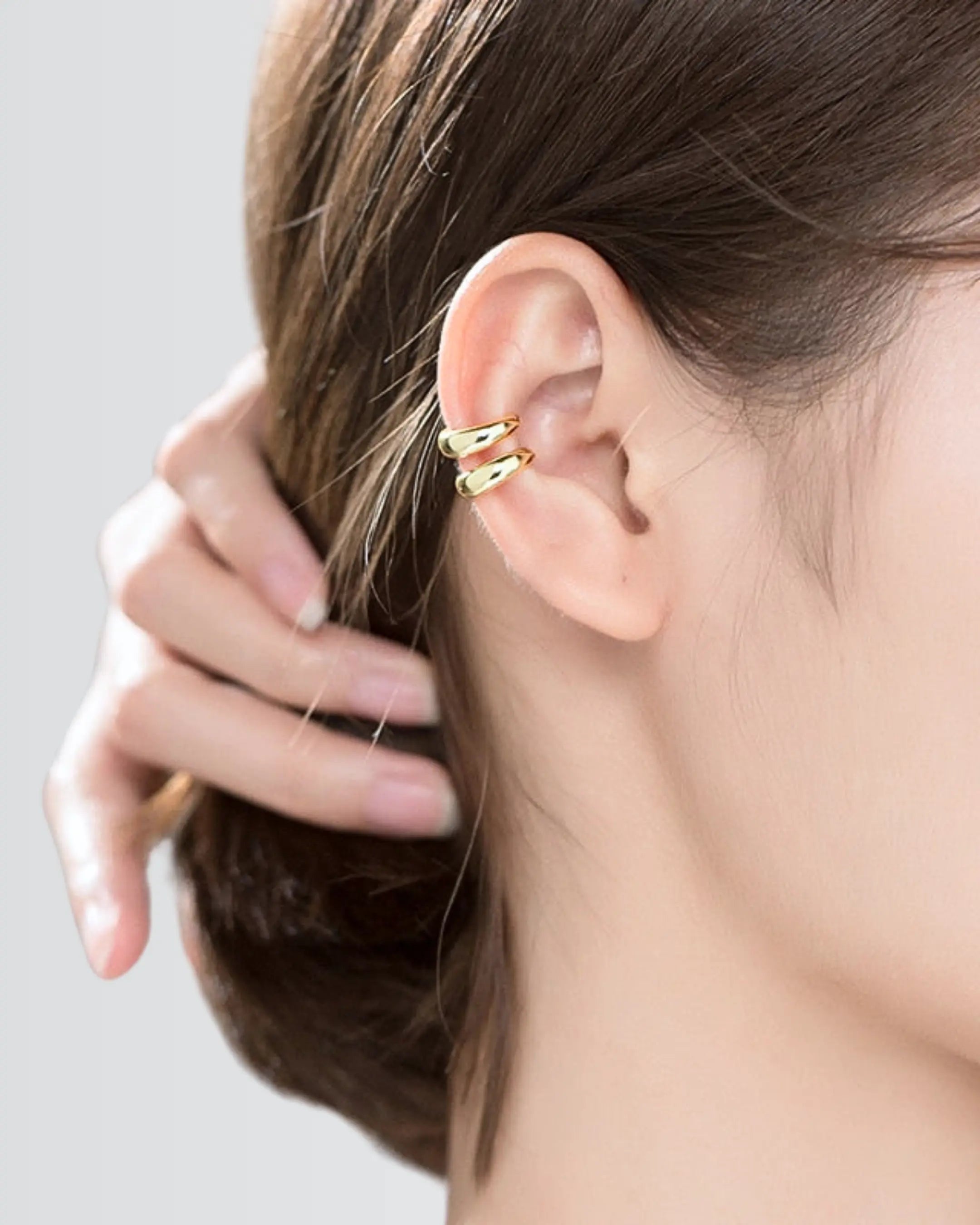 Twilight Hug Ear Cuffs - Silver Earrings by BLINGLANE