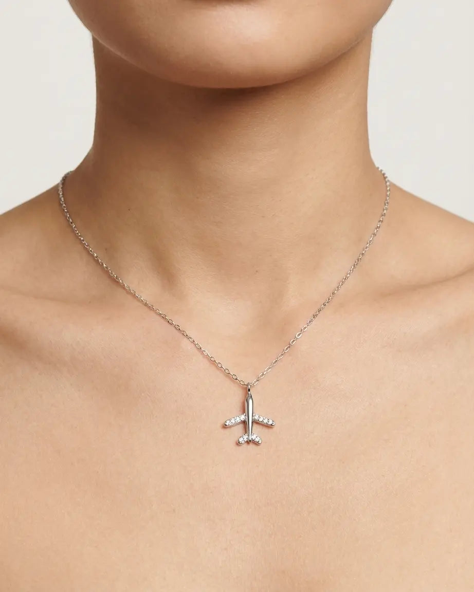 Wanderlust Minimal Necklace - Silver Necklace by BLINGLANE