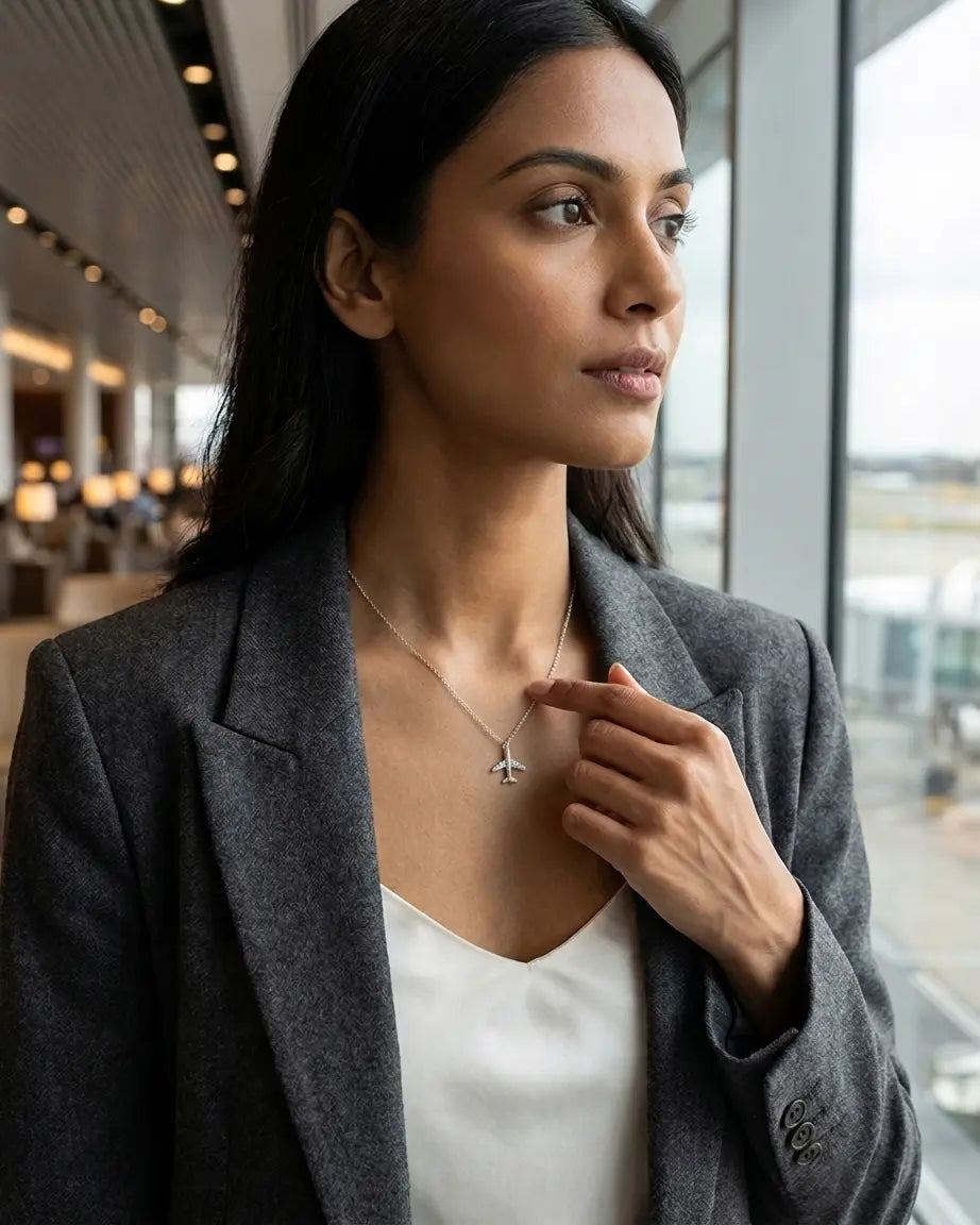 Wanderlust Minimal Necklace - Silver Necklace by BLINGLANE