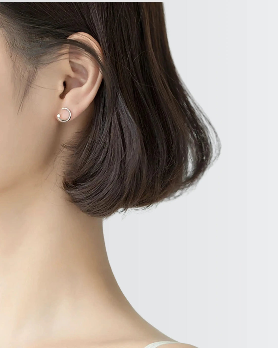 Wear The Curve Minimal Studs - Silver Earrings by BLINGLANE