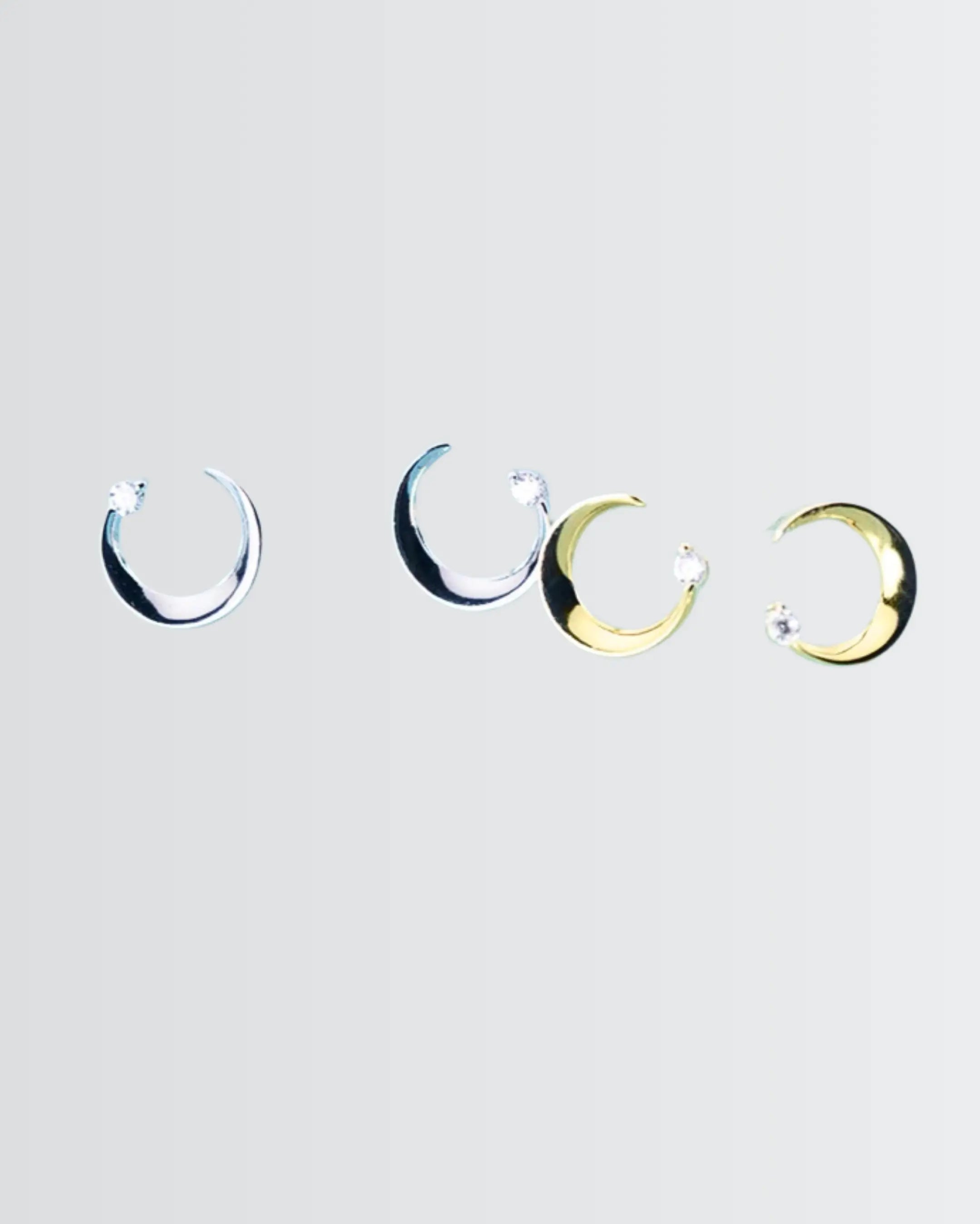 Wear The Curve Minimal Studs - Silver Earrings by BLINGLANE