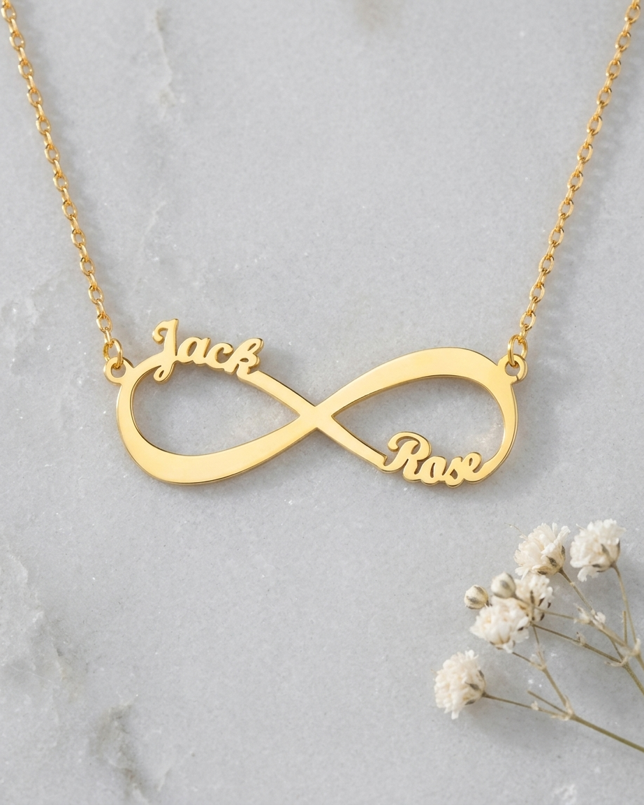 Personalize Your Names Infinity Necklace - jewellery by BLINGLANE