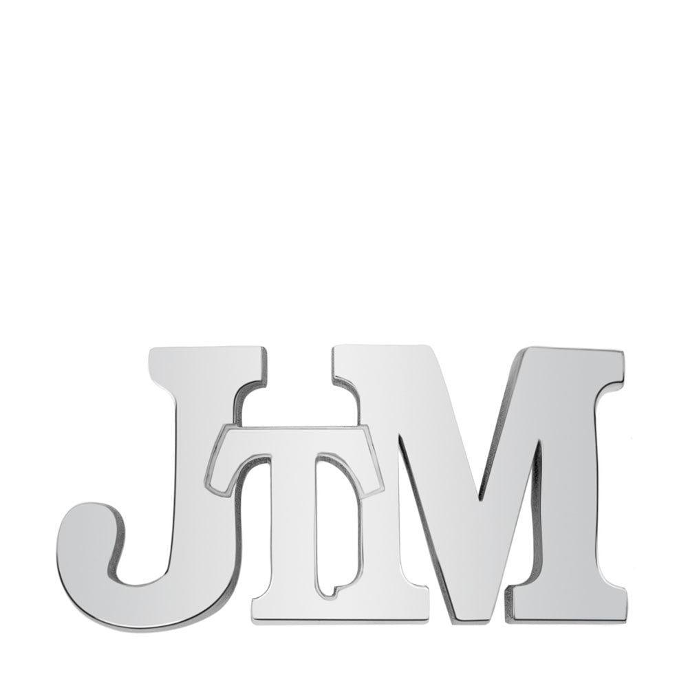 Monogram Letter I Personalized Silver Belt Buckle Rhinestone