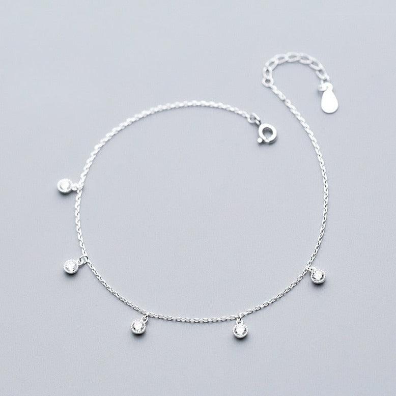 Twinkling Solitaire Minimal Anklet - Blinglane