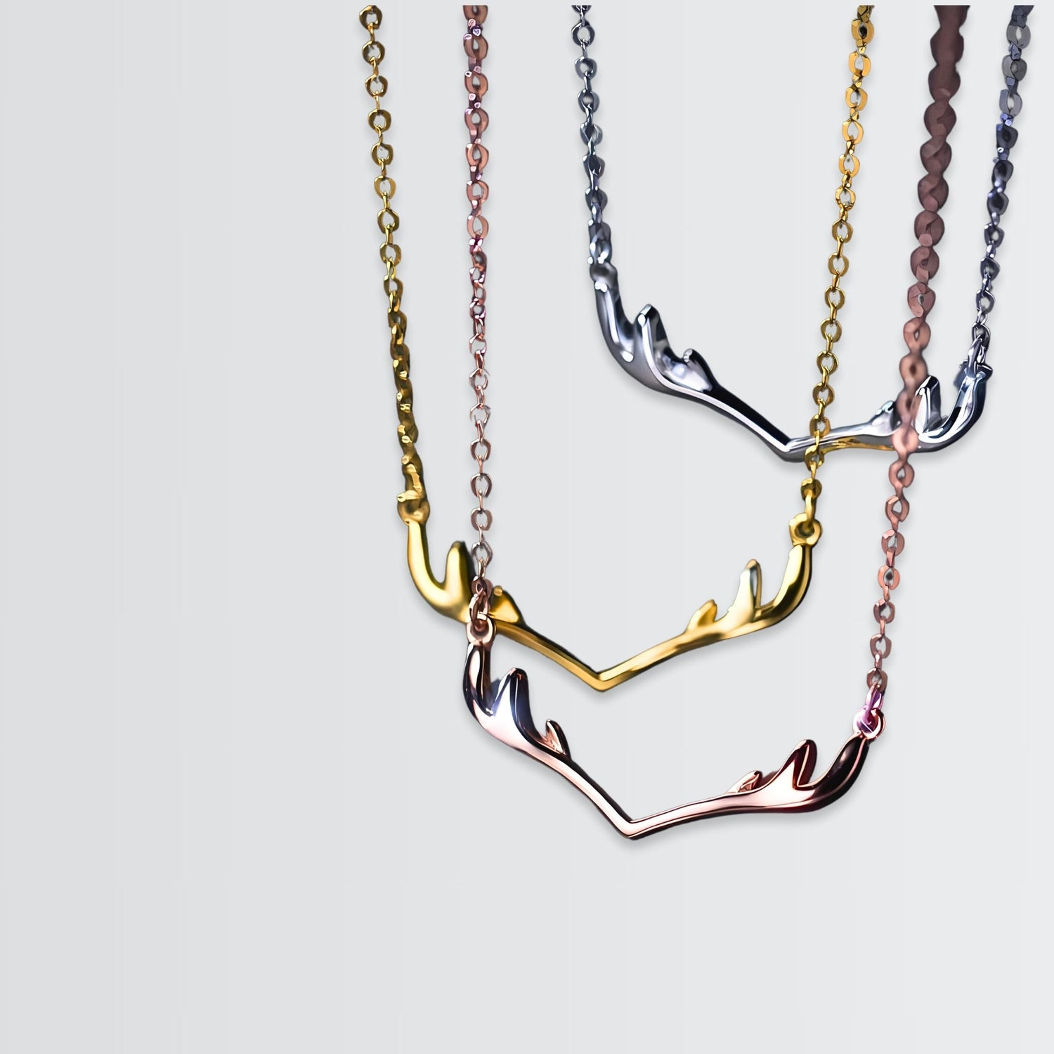 Modish Antlers Minimal Necklace