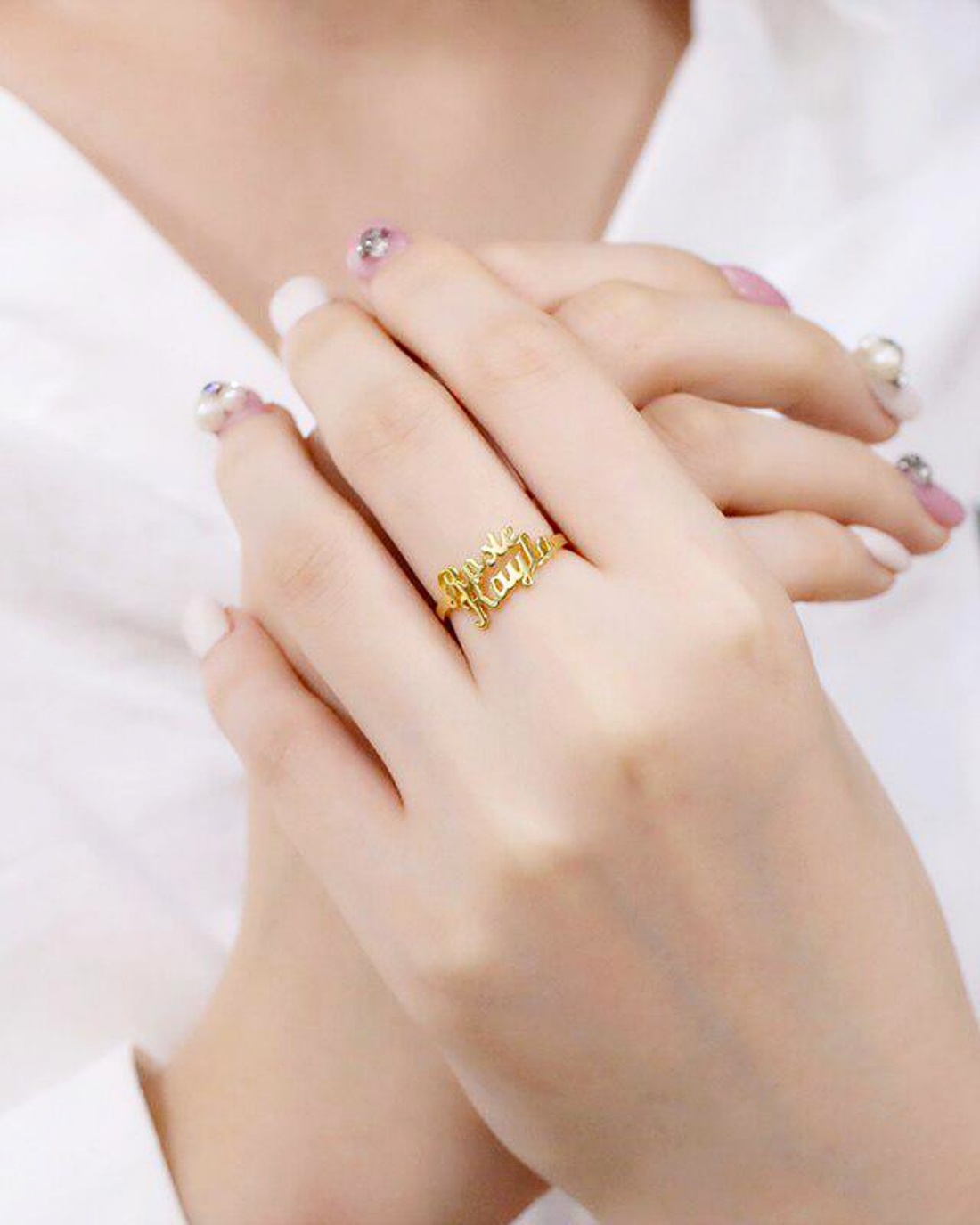 Personalize Two Names Ring