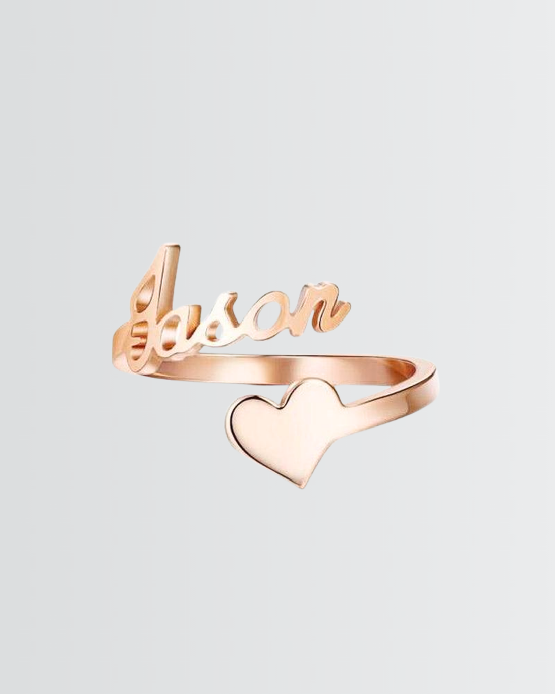 Personalize Your Name & Heart Ring