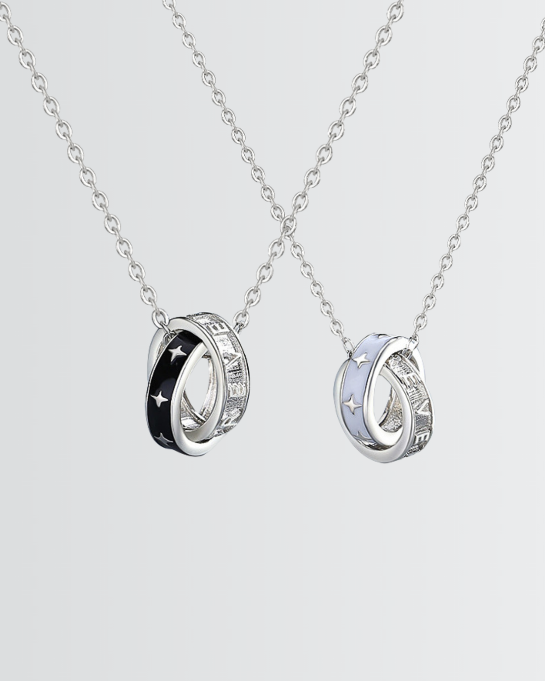 Ringed Together Forever Couple Necklace