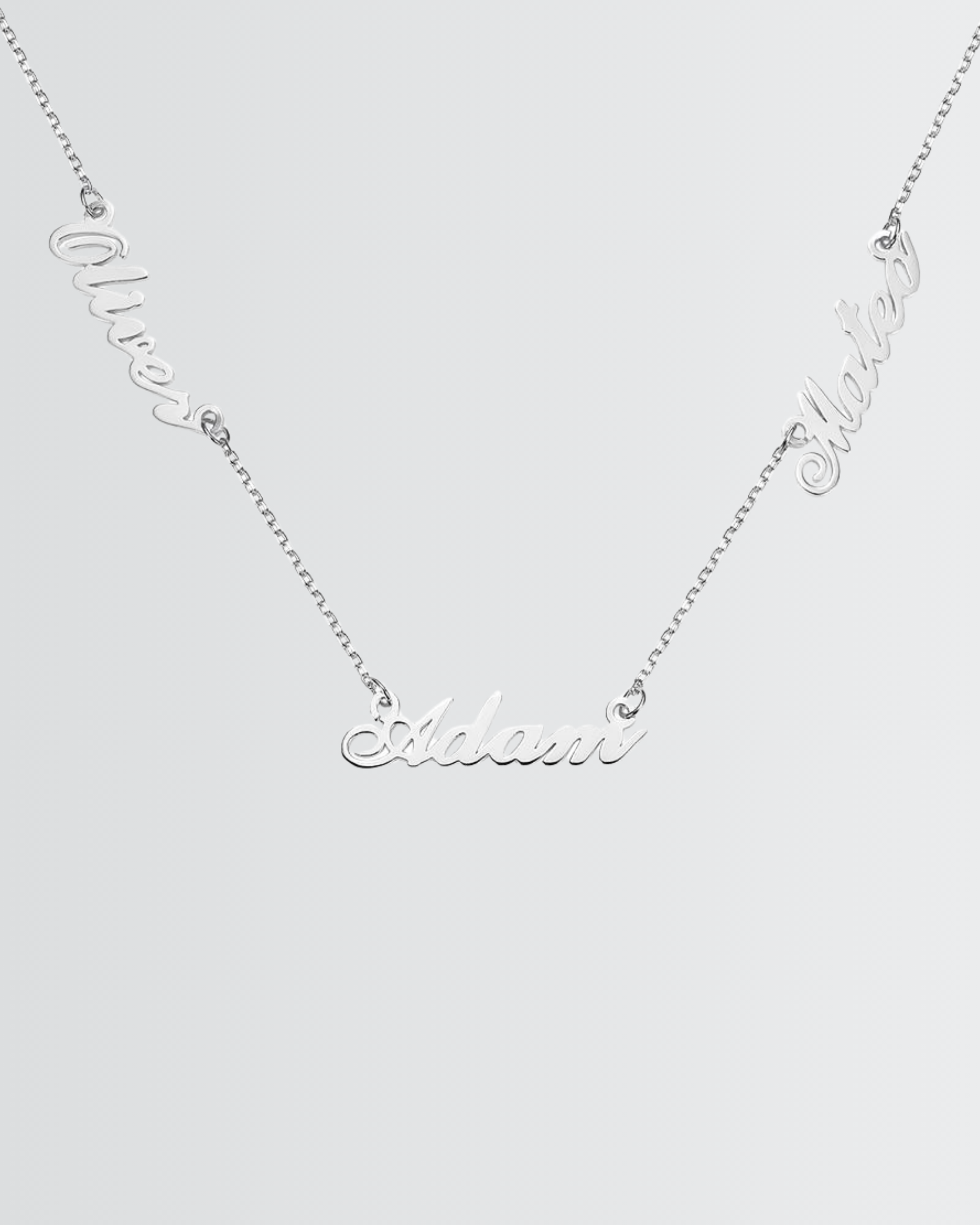 Personalize Three Names Necklace