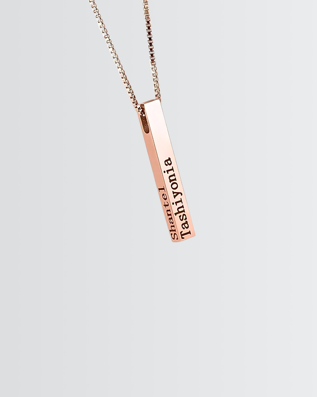 Personalize Your Name Vertical Bar Necklace