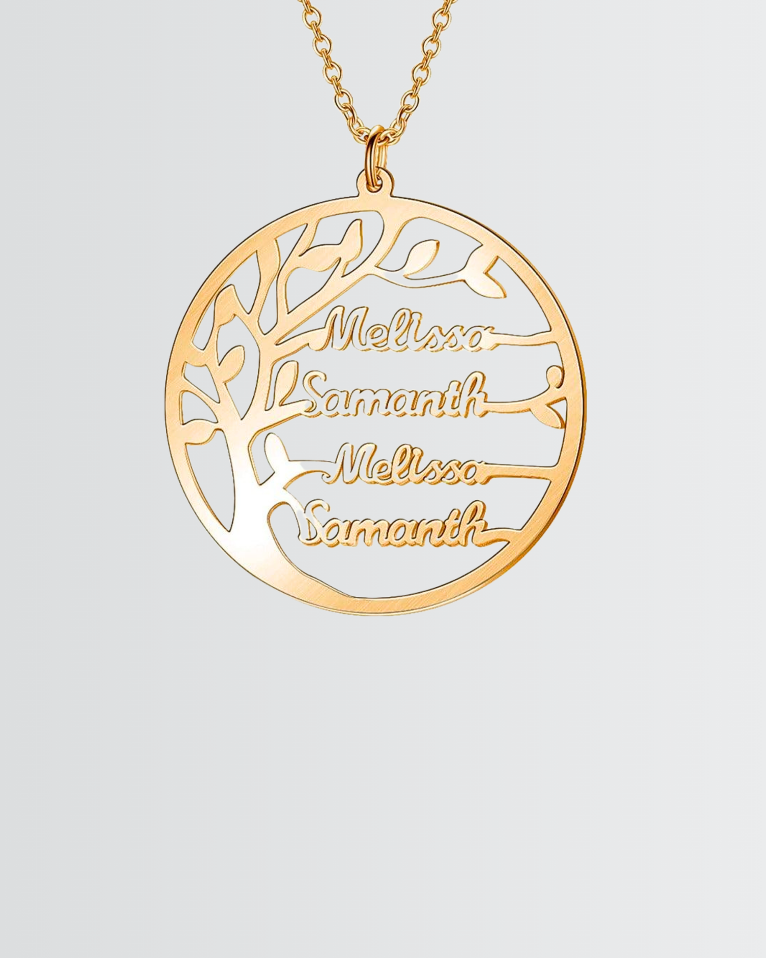 Personalize Your Tree of Life Silver Necklace