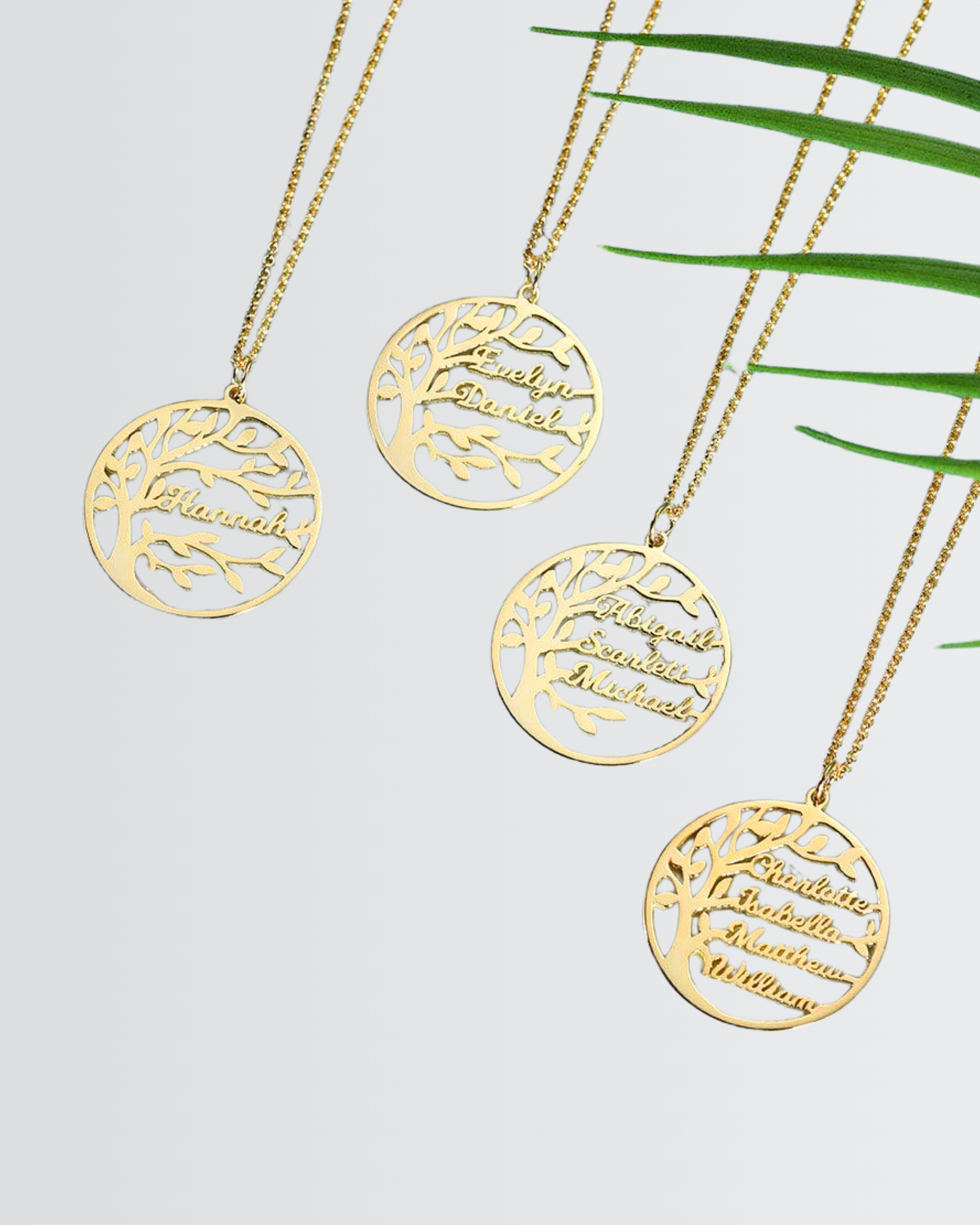 Personalize Your Tree of Life Silver Necklace