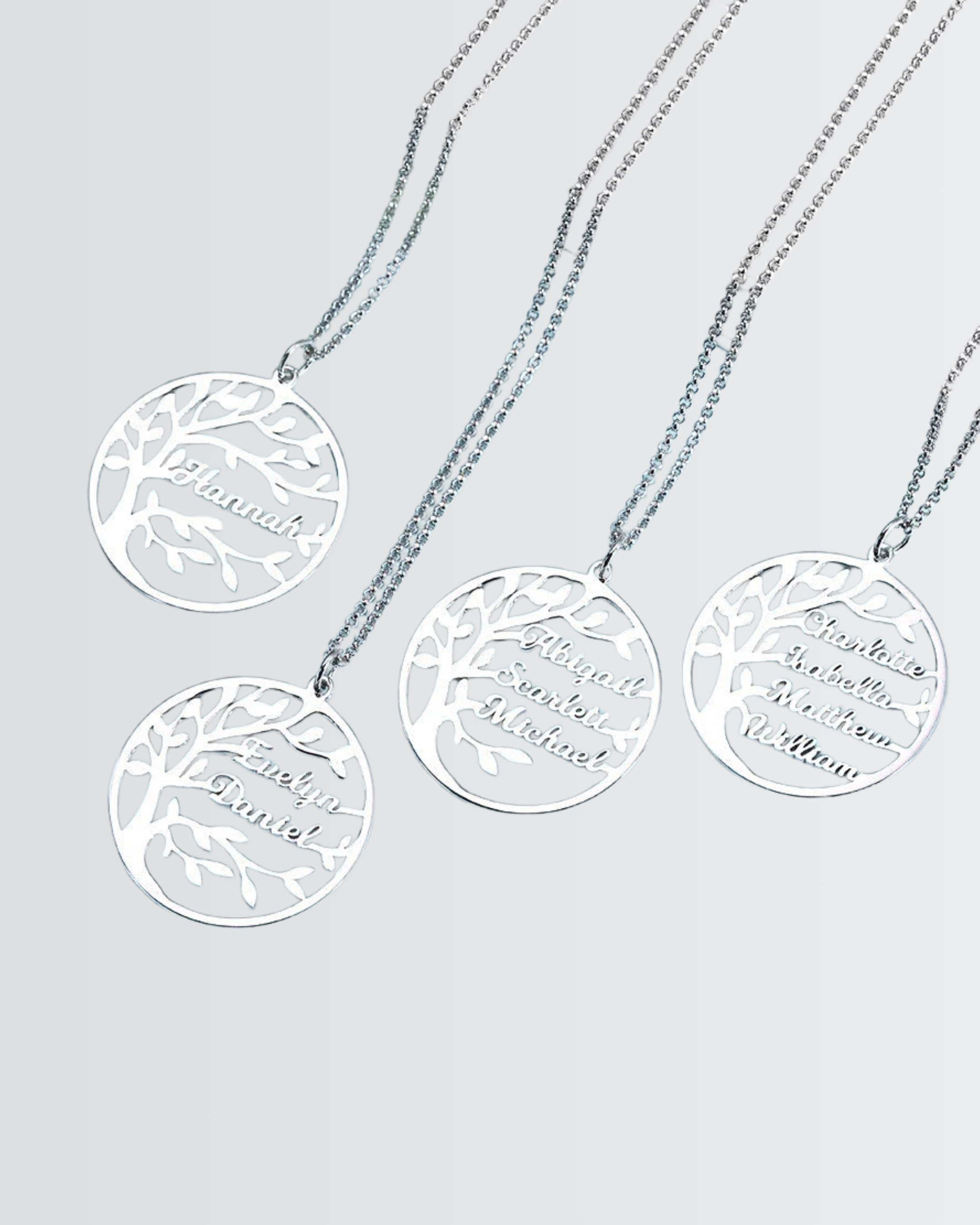 Personalize Your Tree of Life Silver Necklace