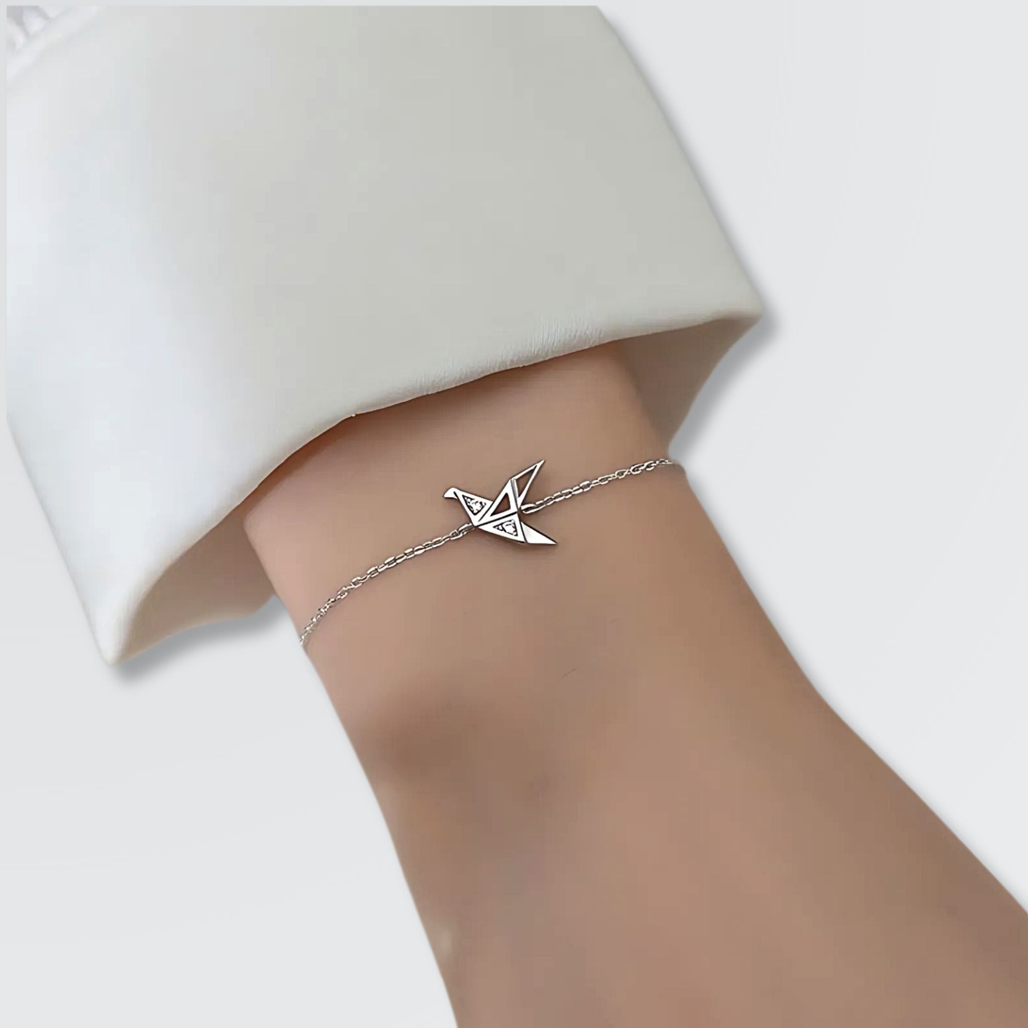 Origami Bird Minimal Bracelet