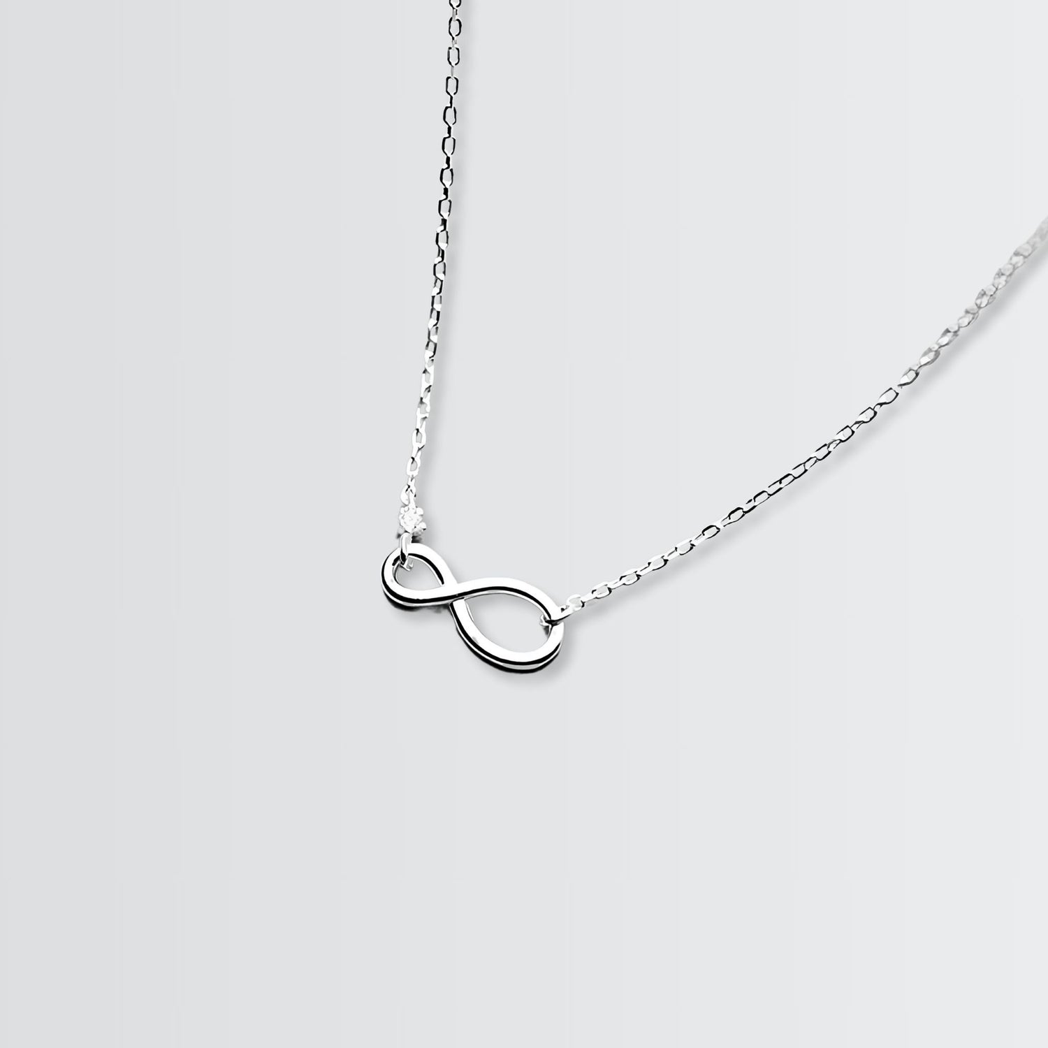 Elite Infinity Solitaire Necklace