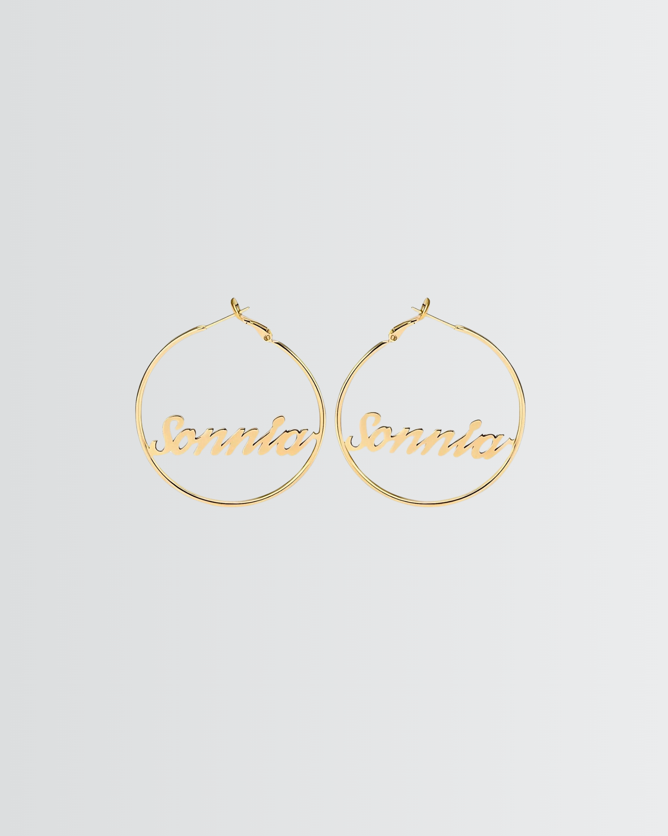 Personalize Your Name Hoop Earrings