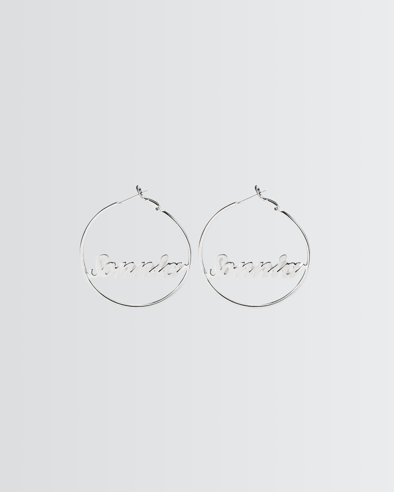 Personalize Your Name Hoop Earrings