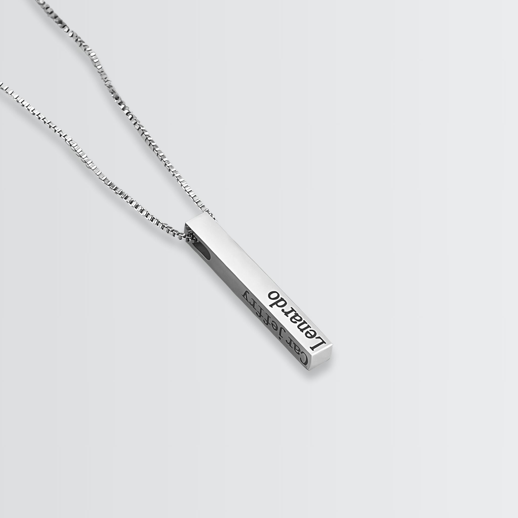 Personalize Your Name Vertical Bar Necklace