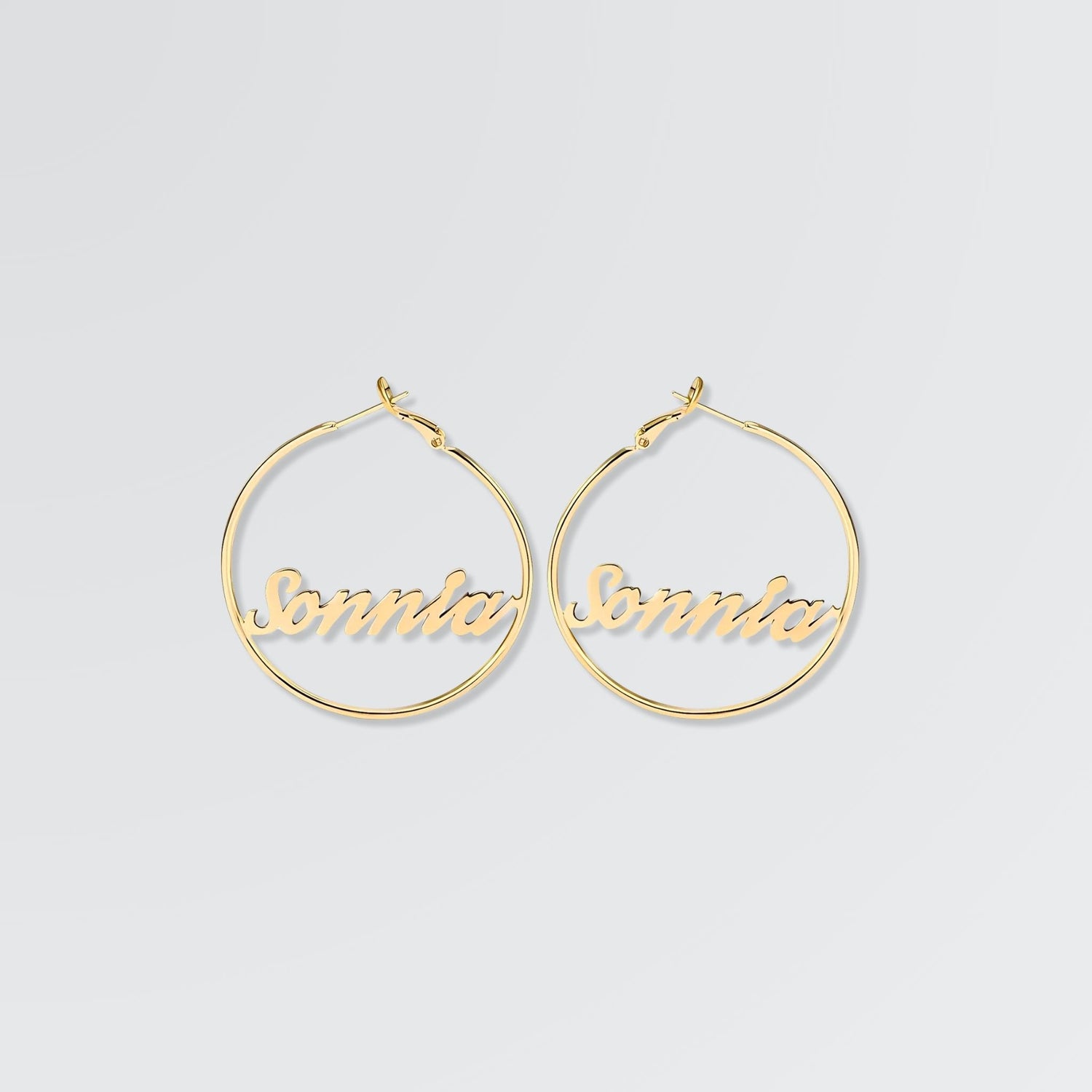 Personalize Your Name Hoop Earrings