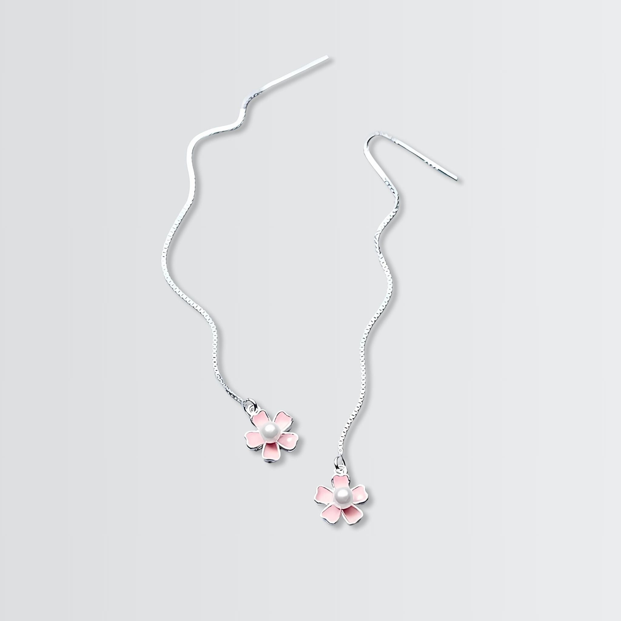 Classy Flower Chain Earrings