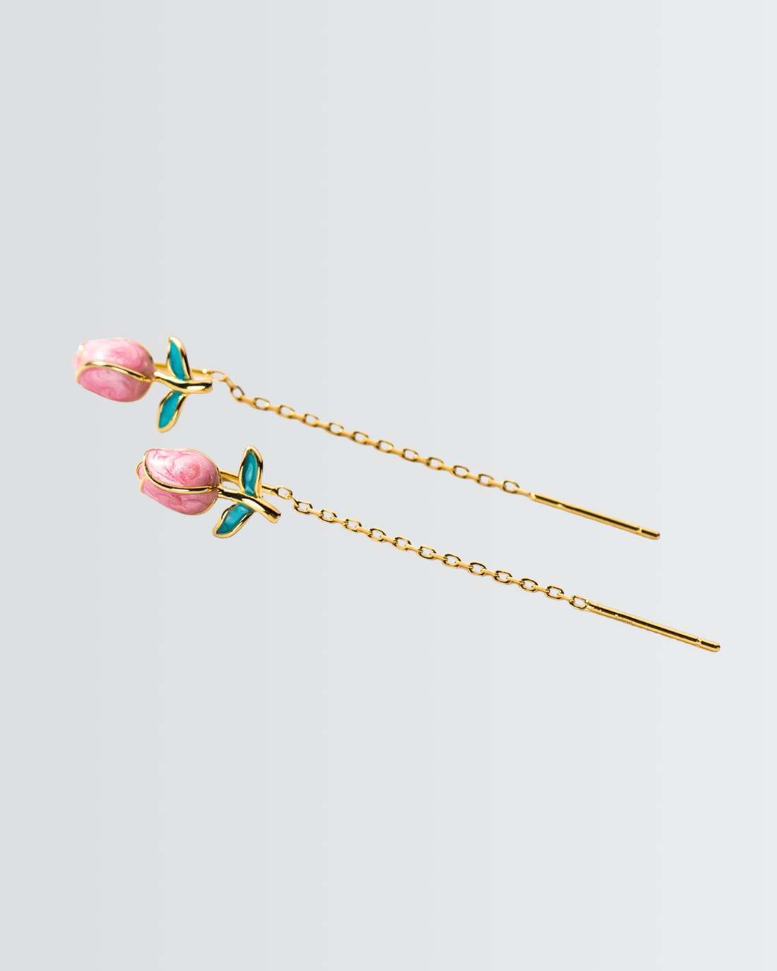 Tulip Reimagined Chain Earrings