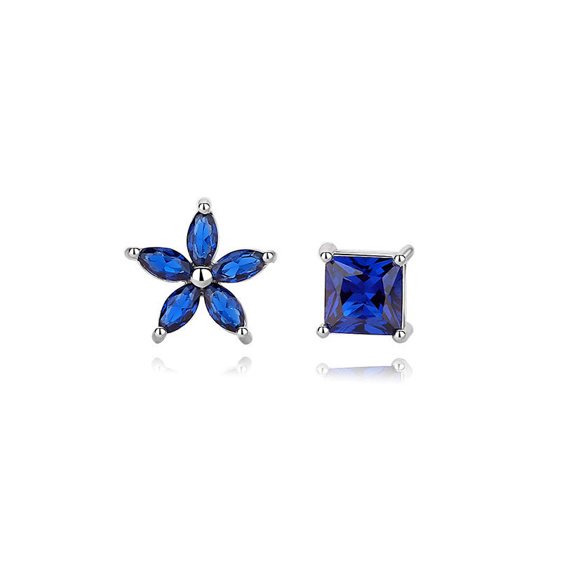 Boxed Bloom Blue Studs - jewellery by BLINGLANE