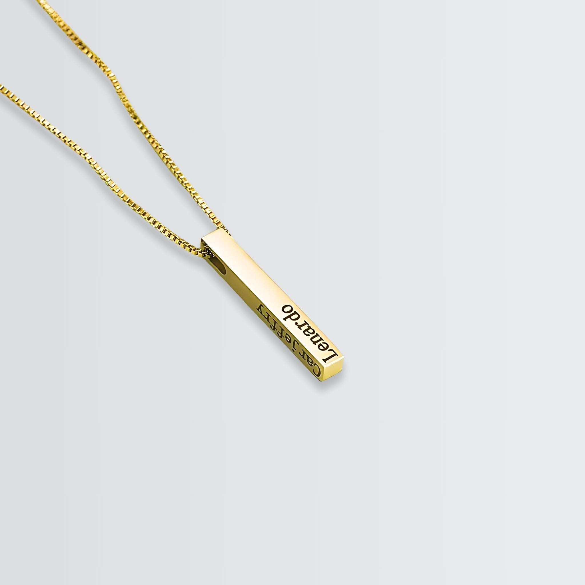 Personalize Your Name Vertical Bar Necklace